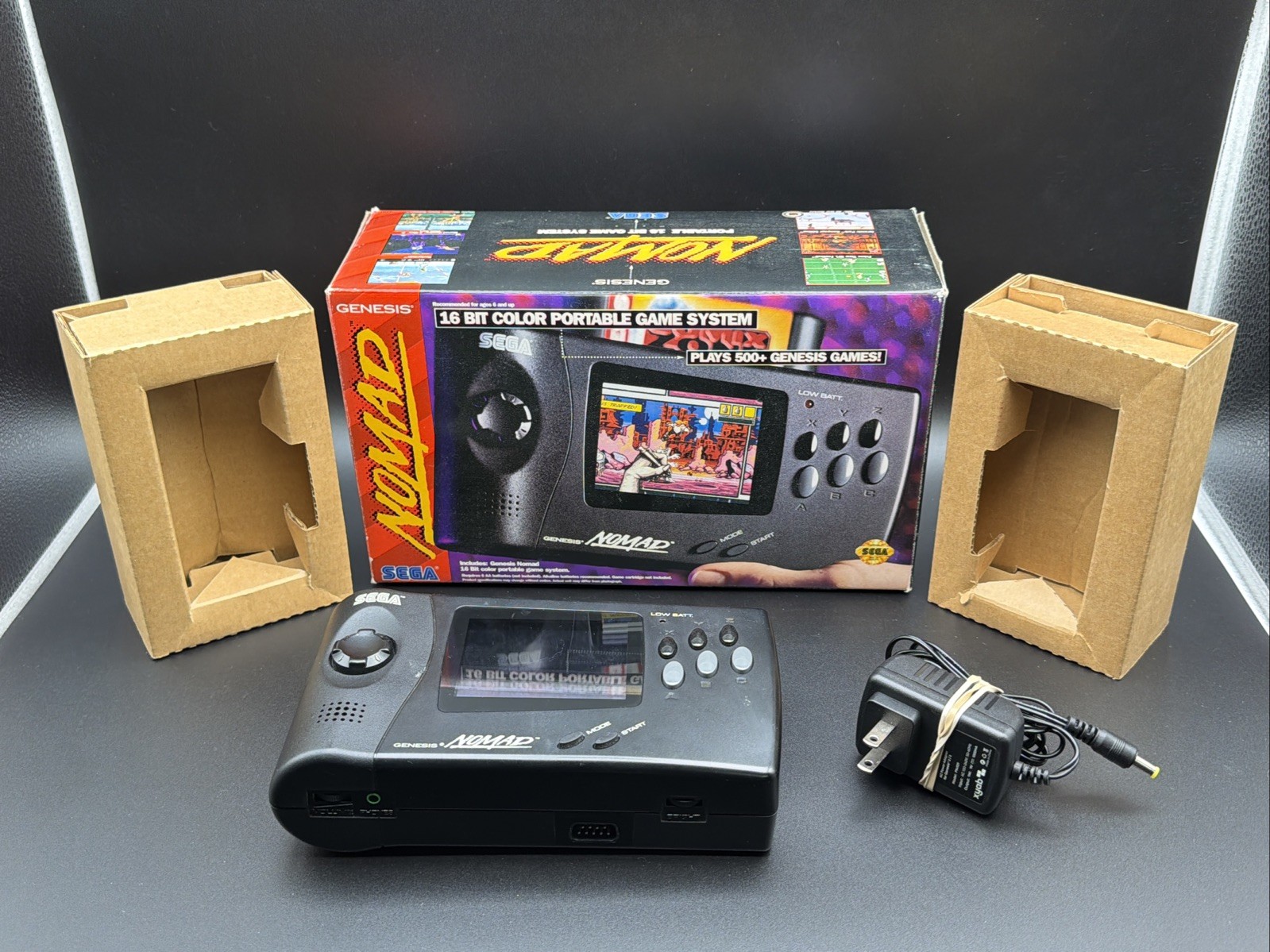 Sega Nomad Handheld Console With Box *No Inserts* Tested Working Fast Shipping