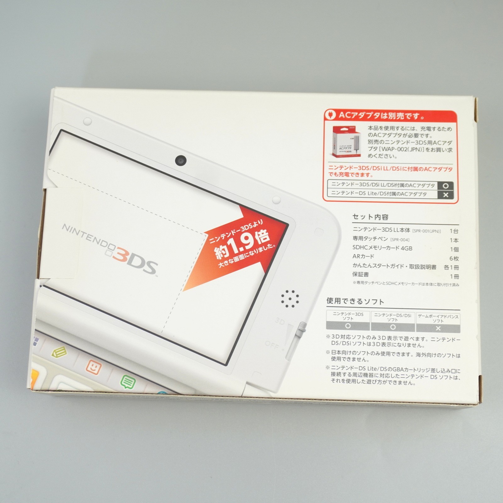 Nintendo 3DS XL LL Console White Japanese ver CTR-001 (READ DESC) #5735