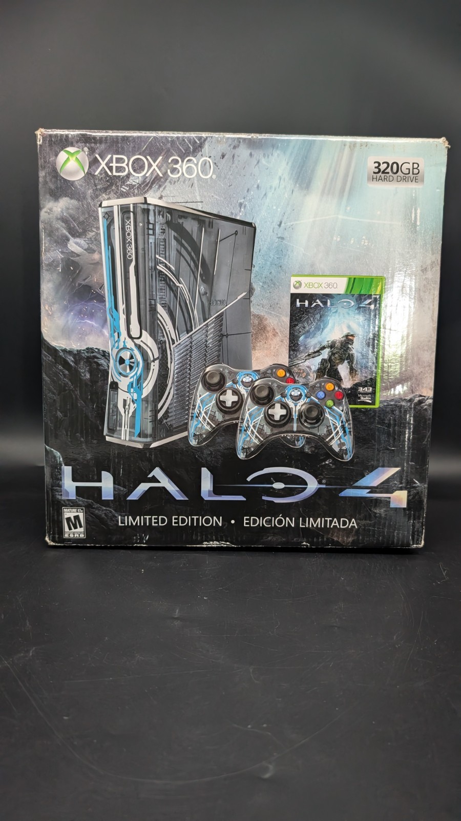 Xbox 360 Slim: Halo 4 Limited Edition Console In Box Tested Working CLEAN