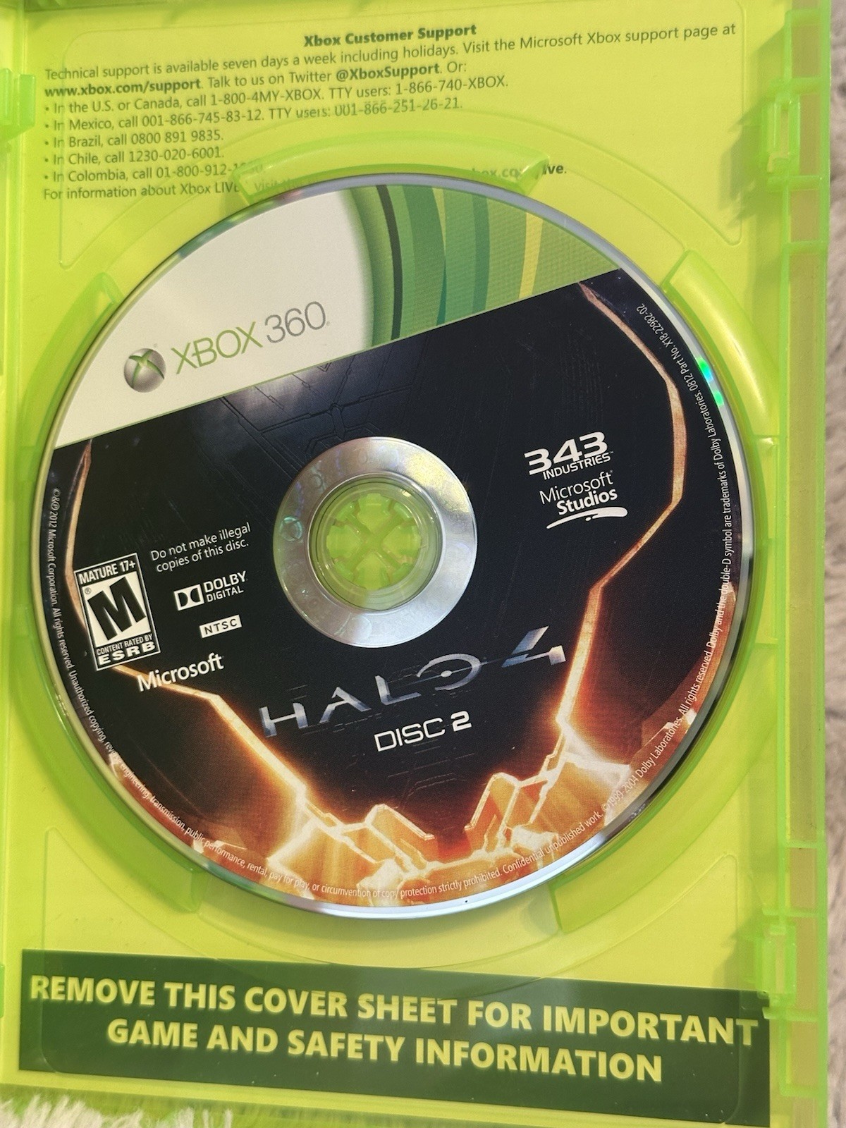 Microsoft Xbox 360 S Slim 4GB Console – Model 1439 Black Console & Halo 4 Only