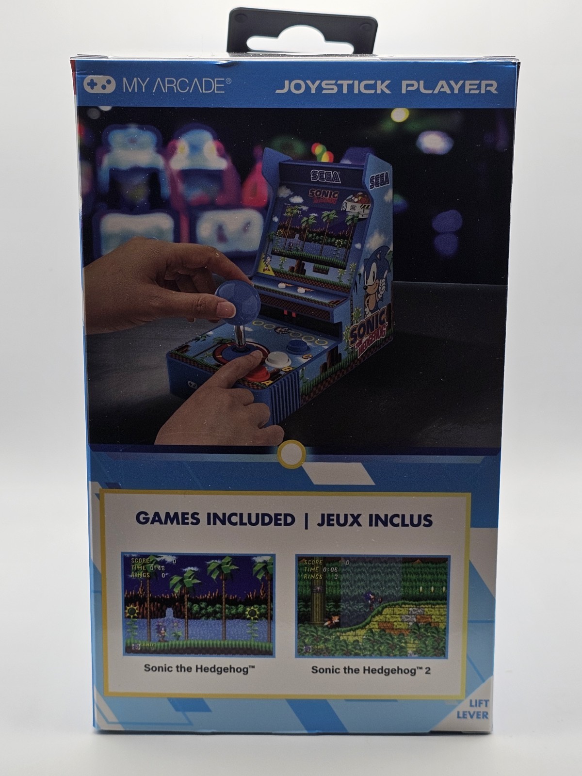 Sonic The Hedgehog Joystick Player Sonic Sega Classic Arcade 3.5″ 2 Games
