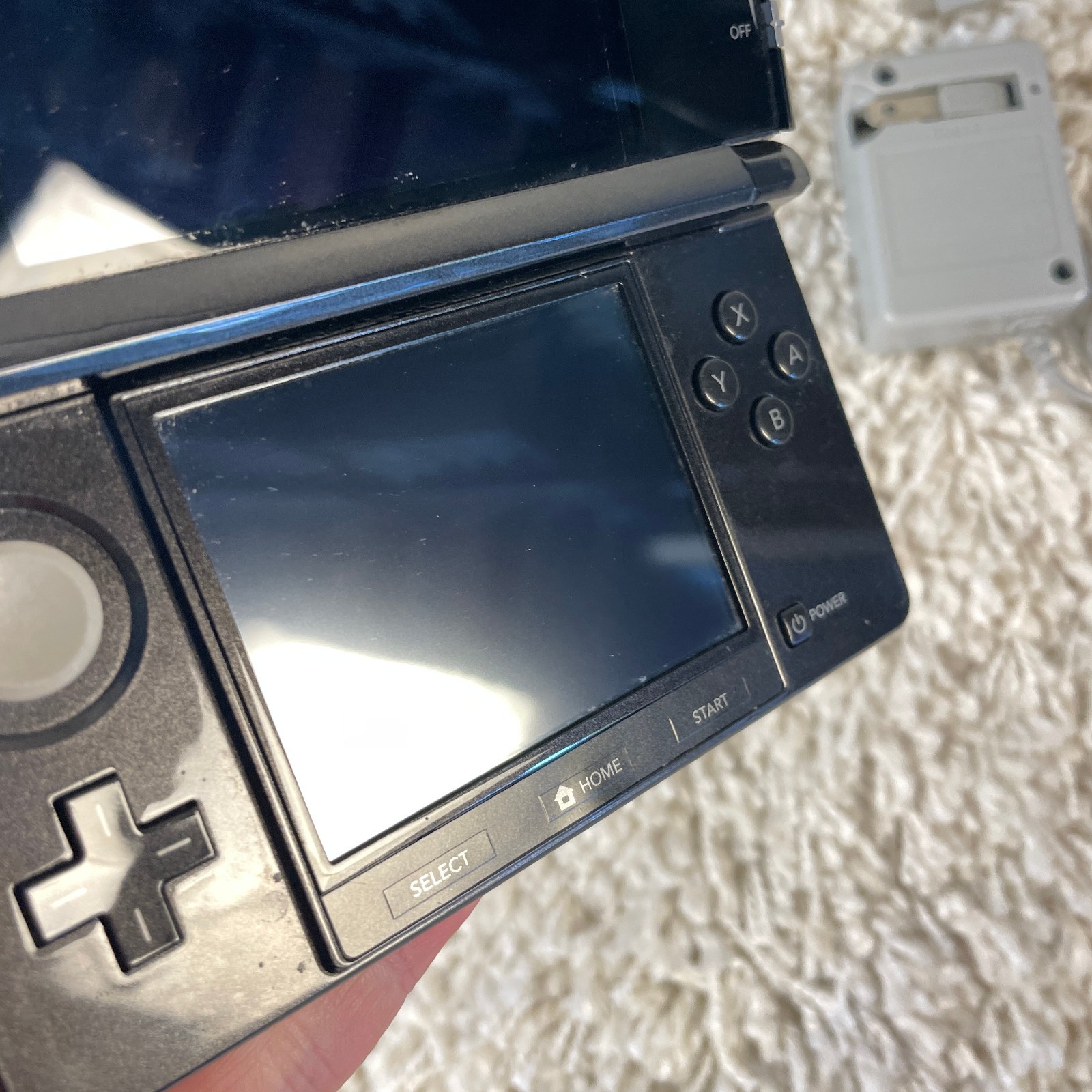 Nintendo 3DS Cosmo Black Launch Handheld Console System CTR-001 Read