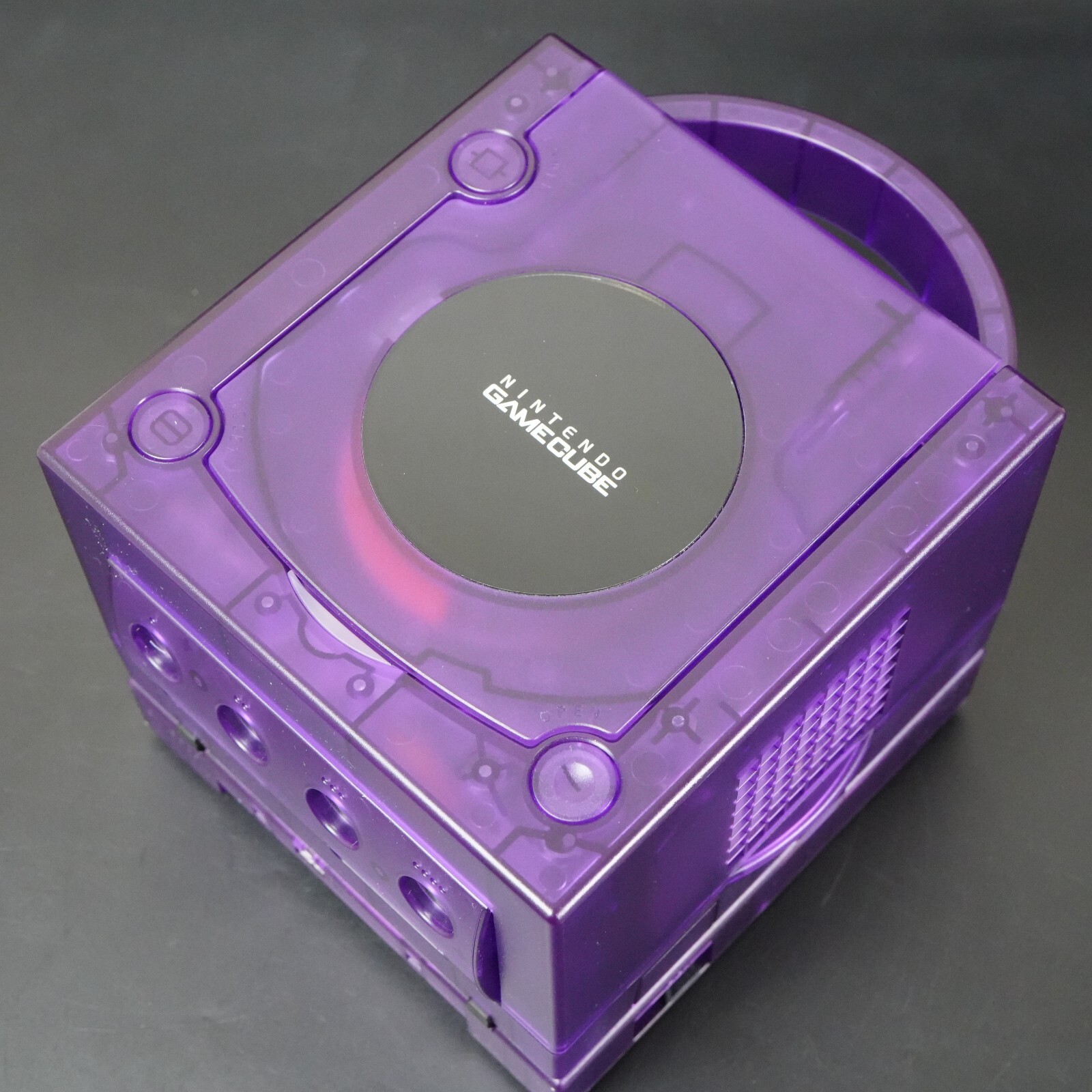 Nintendo GameCube Clear Purple Shell NTSC U-C/J Region Switch Mod w/GB Player