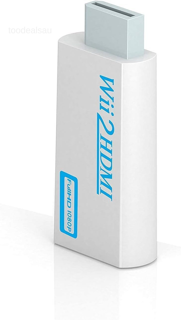 Wii to HDMI Converter Adapter with Hdmi Cable wii hdmi White, White