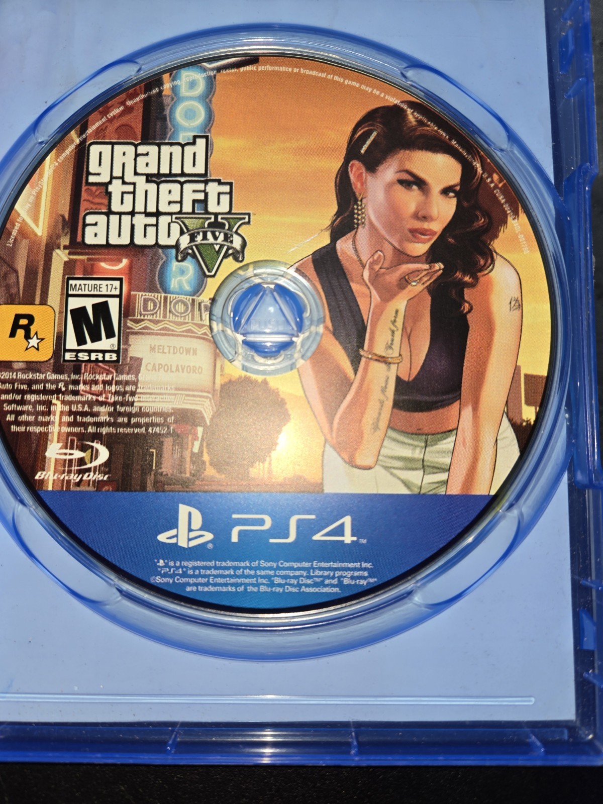 Sony PlayStation 4 PS4 500GB Black Console w/ Power Cord + GTA V