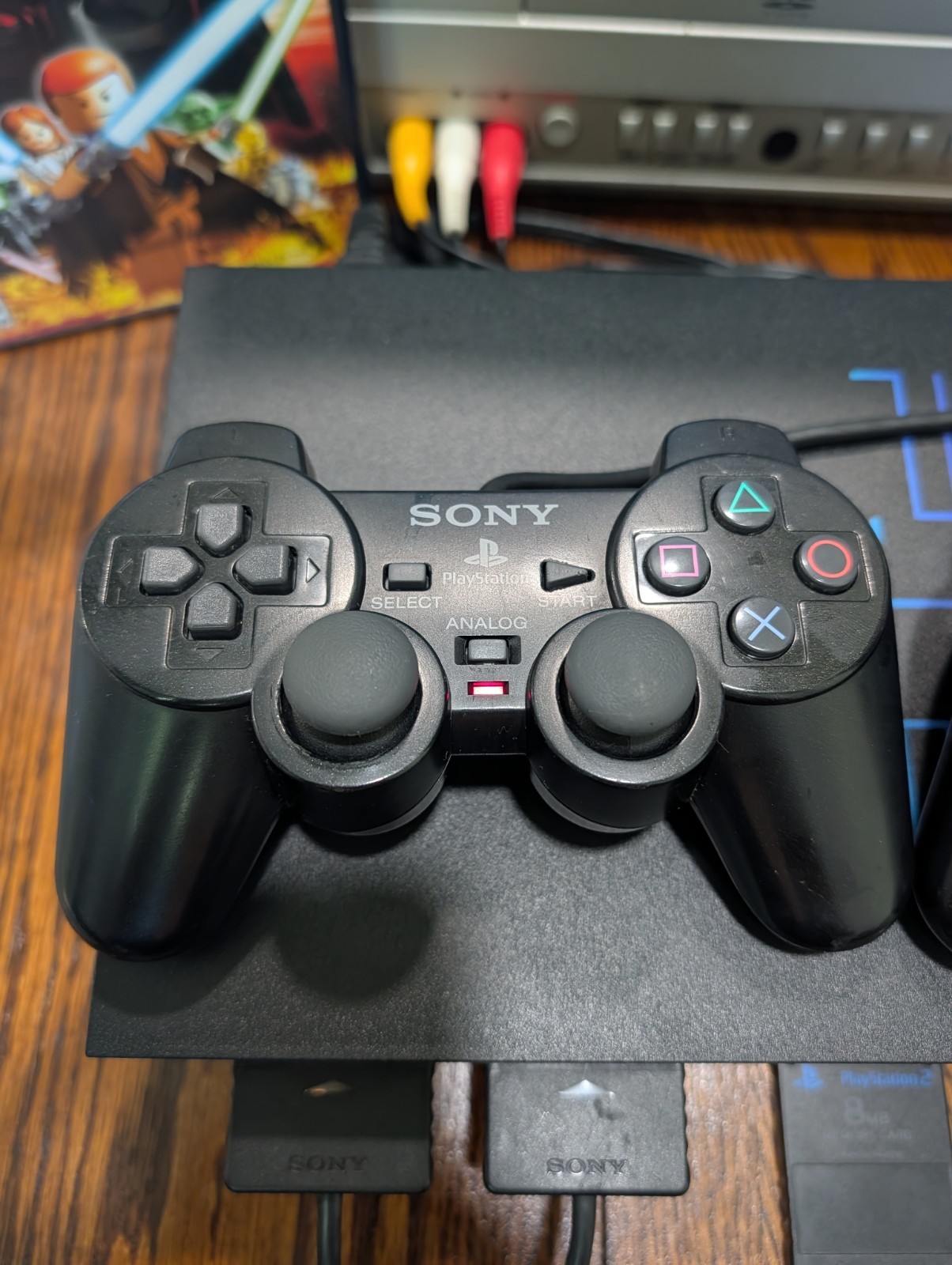 Sony PlayStation 2 Bundle With 4 Games, 2 Controllers, Memory Cards- Tested
