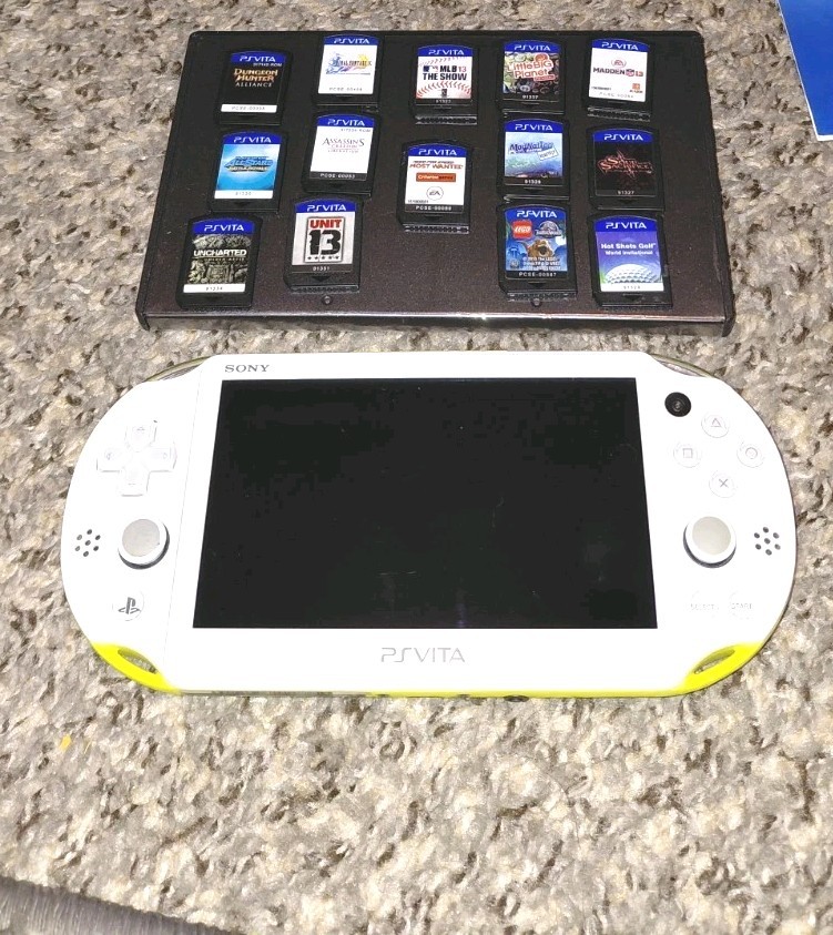 Sony PlayStation Vita Bundle Lot With 15 Games + 8GB card Slim PS VITA Pch-2000