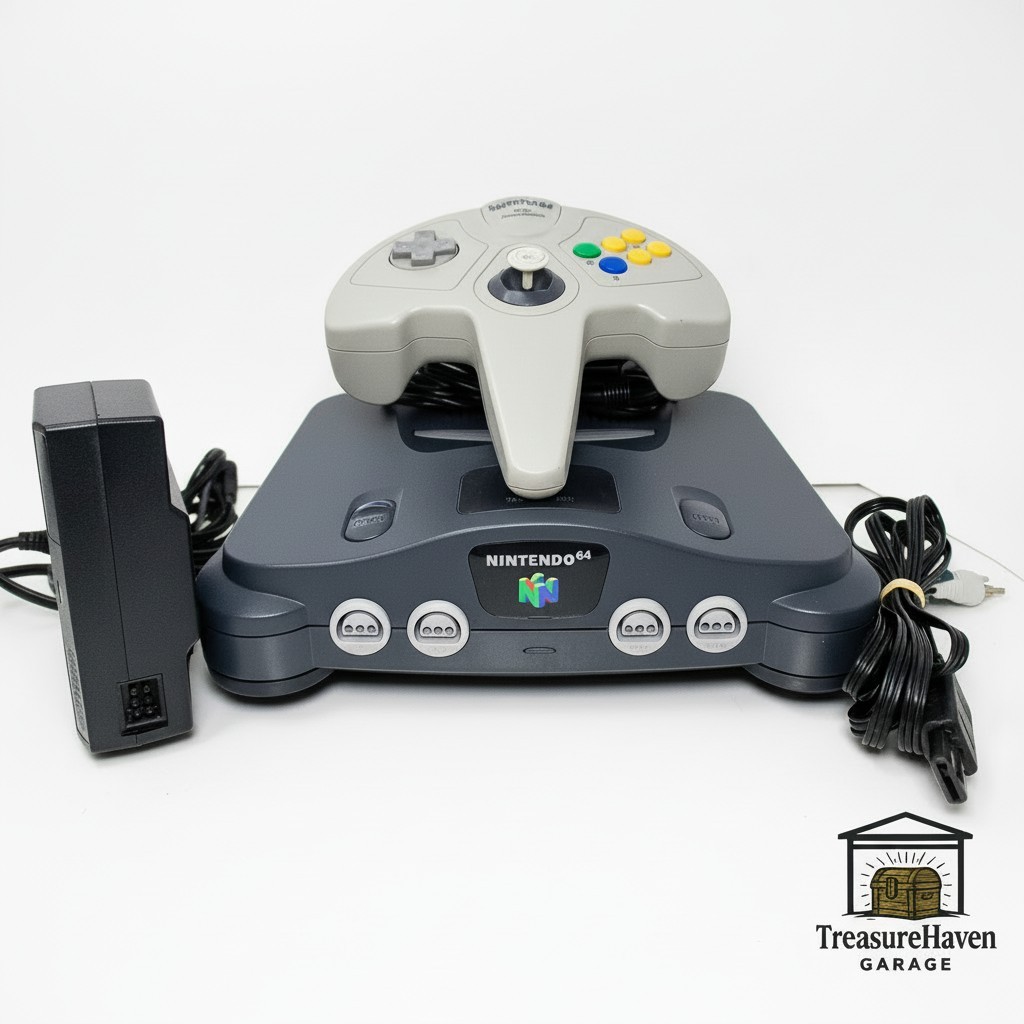 Nintendo 64 N64 Console Jumper Pack Controller Power AV Cords Tested Working