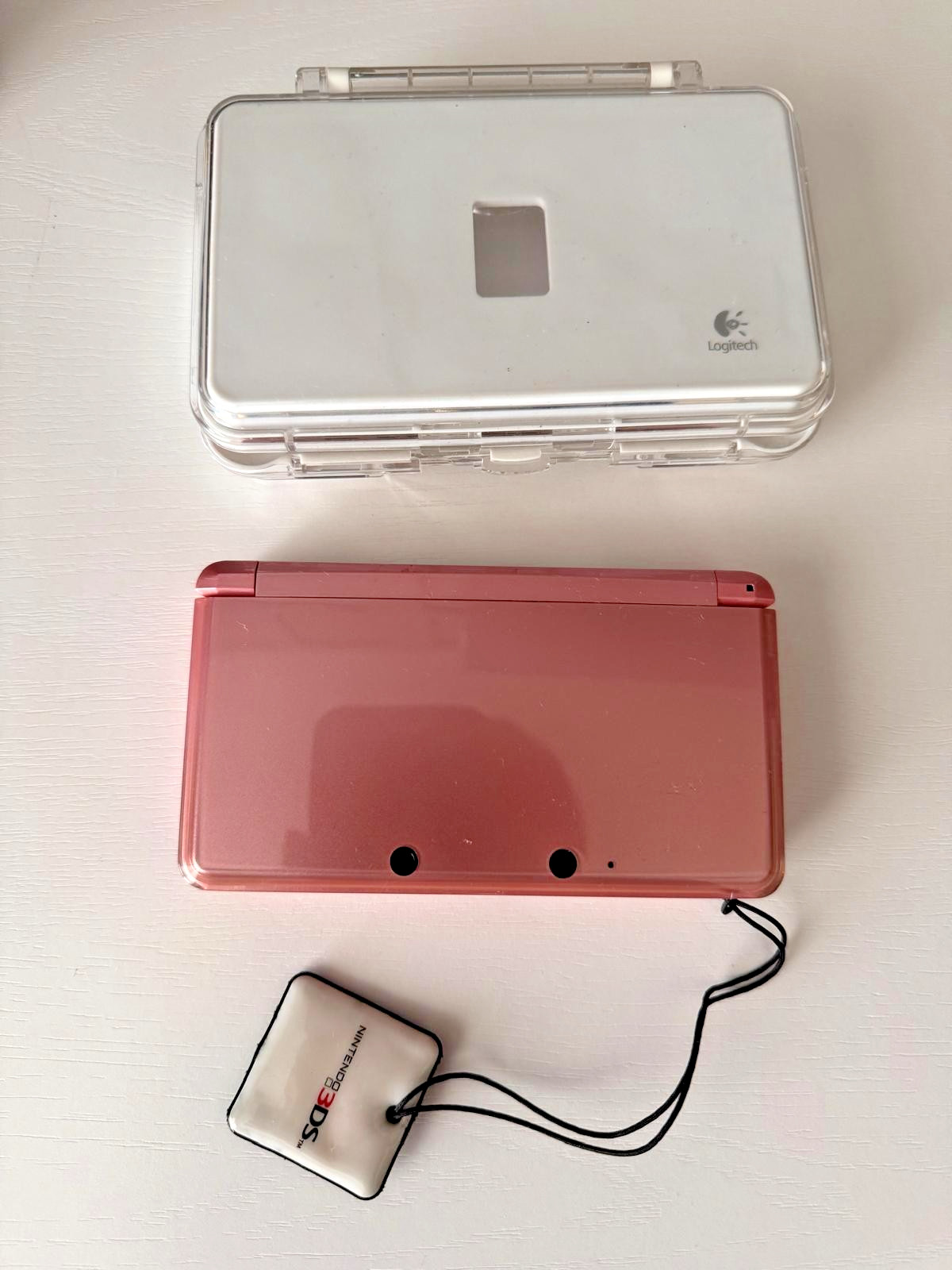 PINK Nintendo 3DS Handheld System Hard-Shell CASE + Black Carry Case, 8 Games