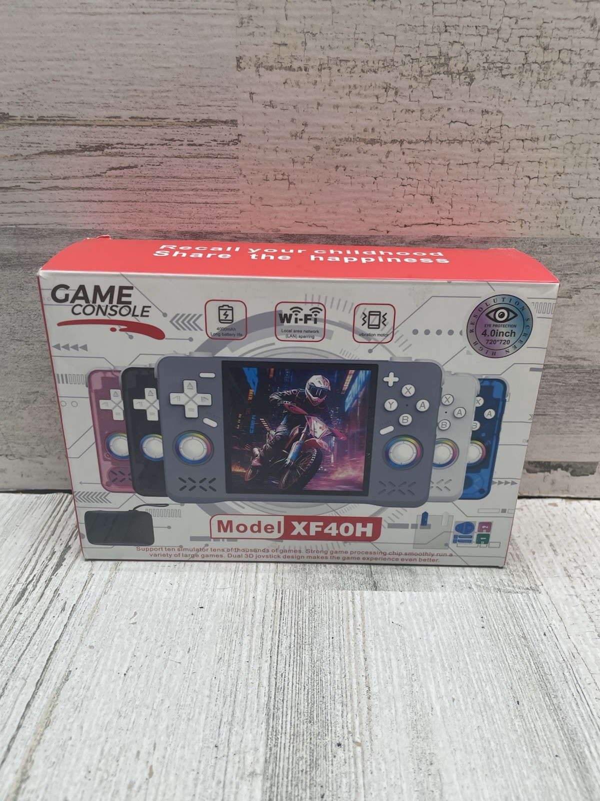 XF40H 128GB Handheld Game Console, Retro Gaming Console – BLACK