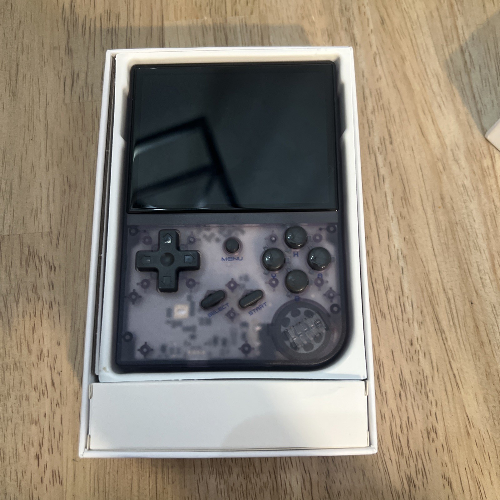 Anbernic RG35XX 64GB Handheld Console – Purple Transparent