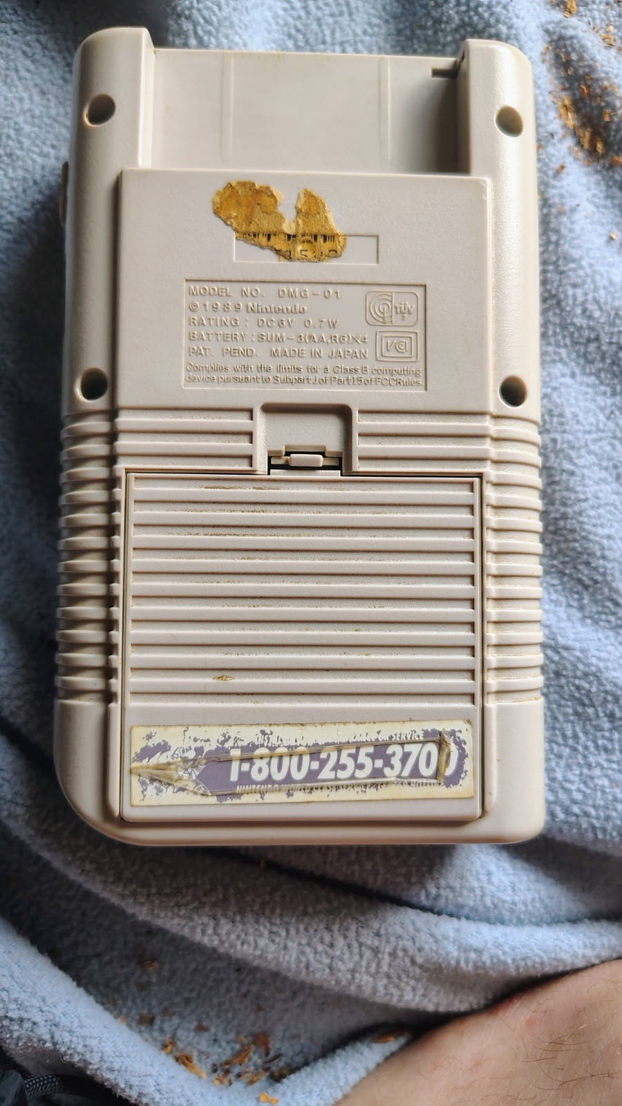 Nintendo Game Boy DMG-01 Beige Portable Handheld Console w/ 6 Games & Carry Case