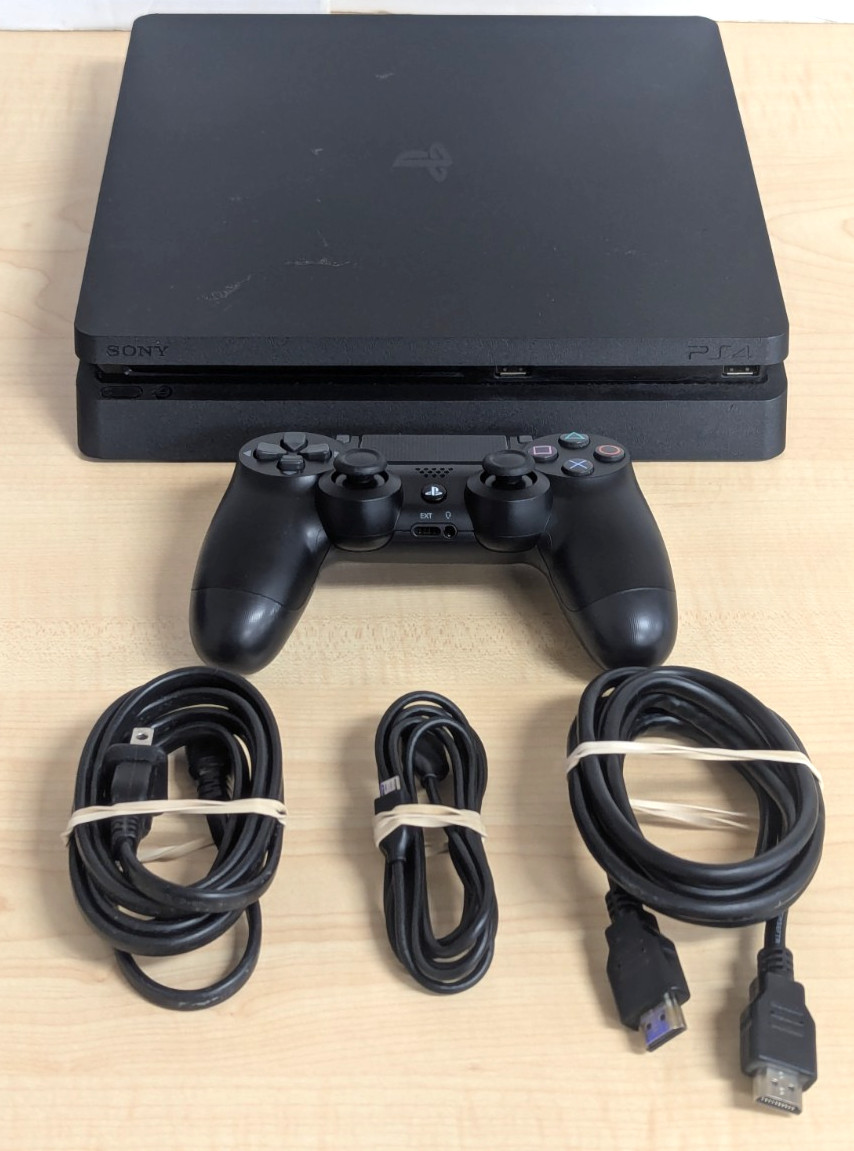 Sony PlayStation 4 1TB PS4 Slim Console F.W. 12.50 W/ Controller & Cords Tested!
