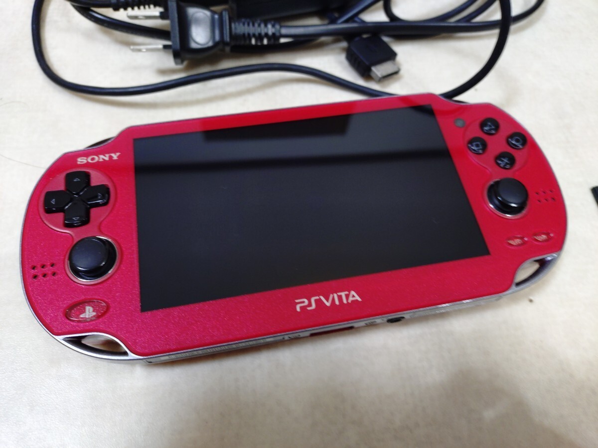 PS Vita Cosmic Red PCH 1000 ZA03 Console w/Charger PSV