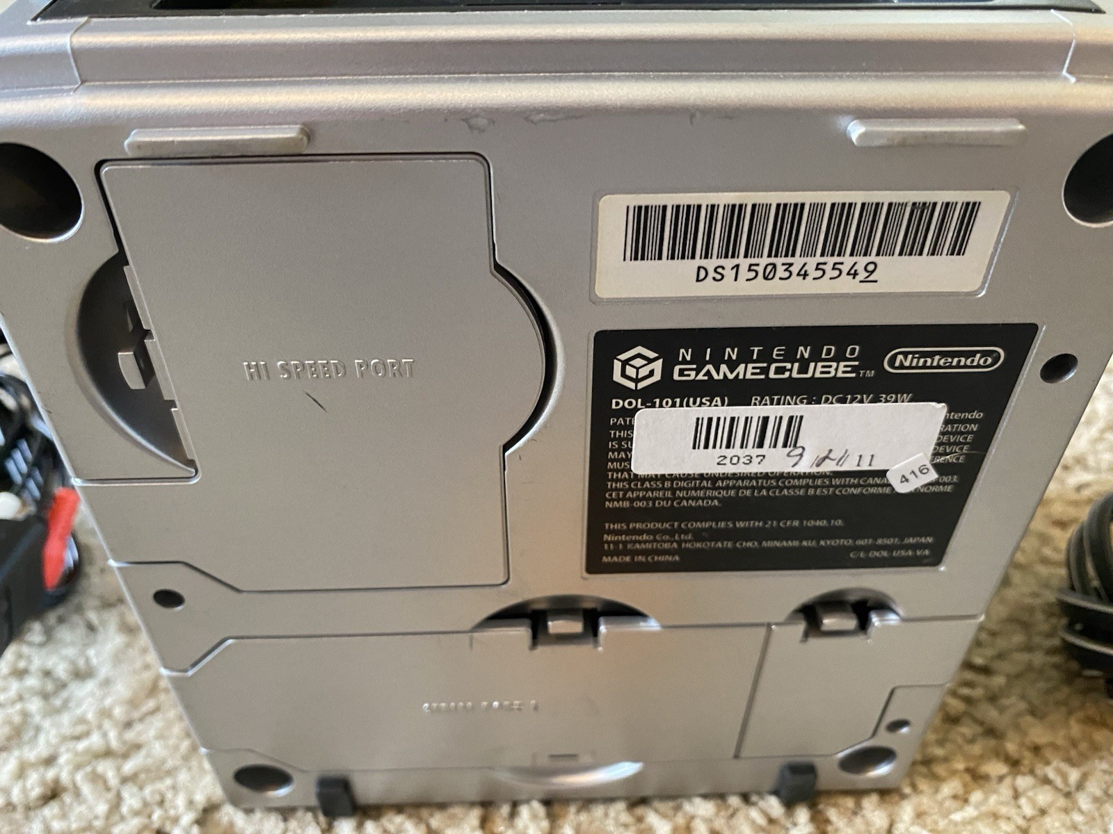 Pokémon Gale Nintendo GameCube Silver Console w/ Cords – TESTED WORKING