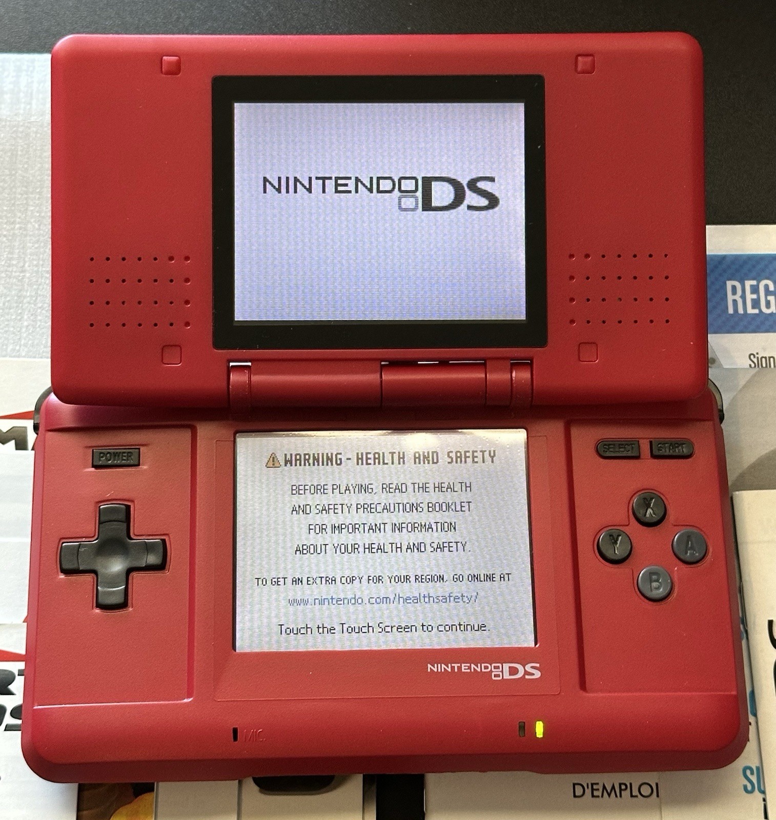 Nintendo DS Mario Kart Bundle Pack Hot Rod Red In Box Handheld Console System