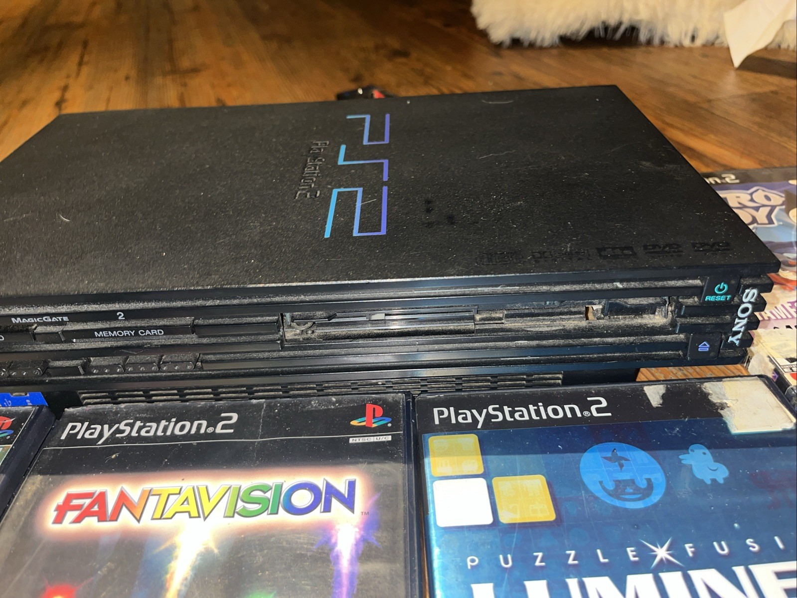 Sony PlayStation 2 PS2 Fat SCPH-35001 Console Bundle 22 Games Tested & Working