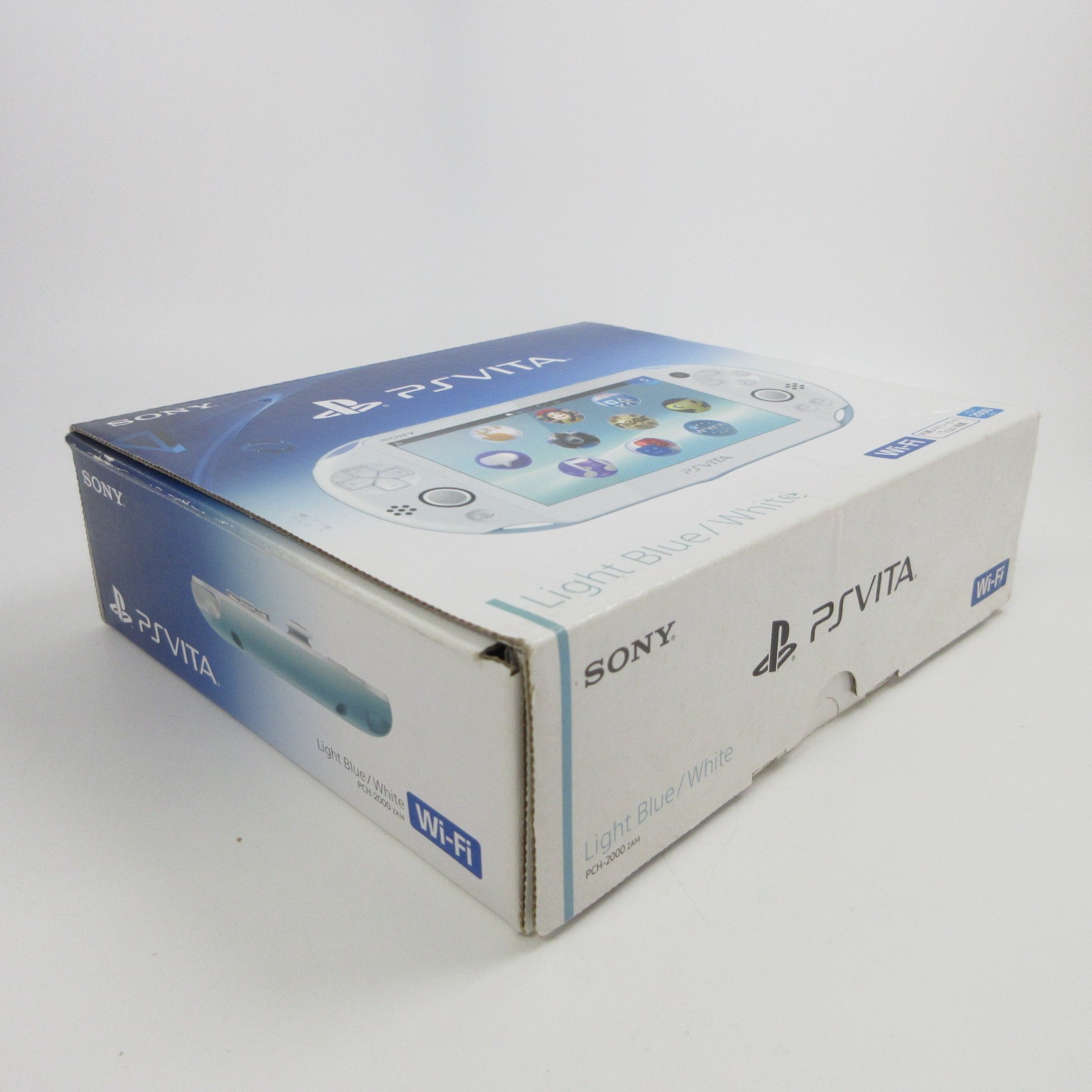 【Excellent】Sony PS Vita PCH-2000 Light Blue / White Wi-Fi Model Console #DEN08/0