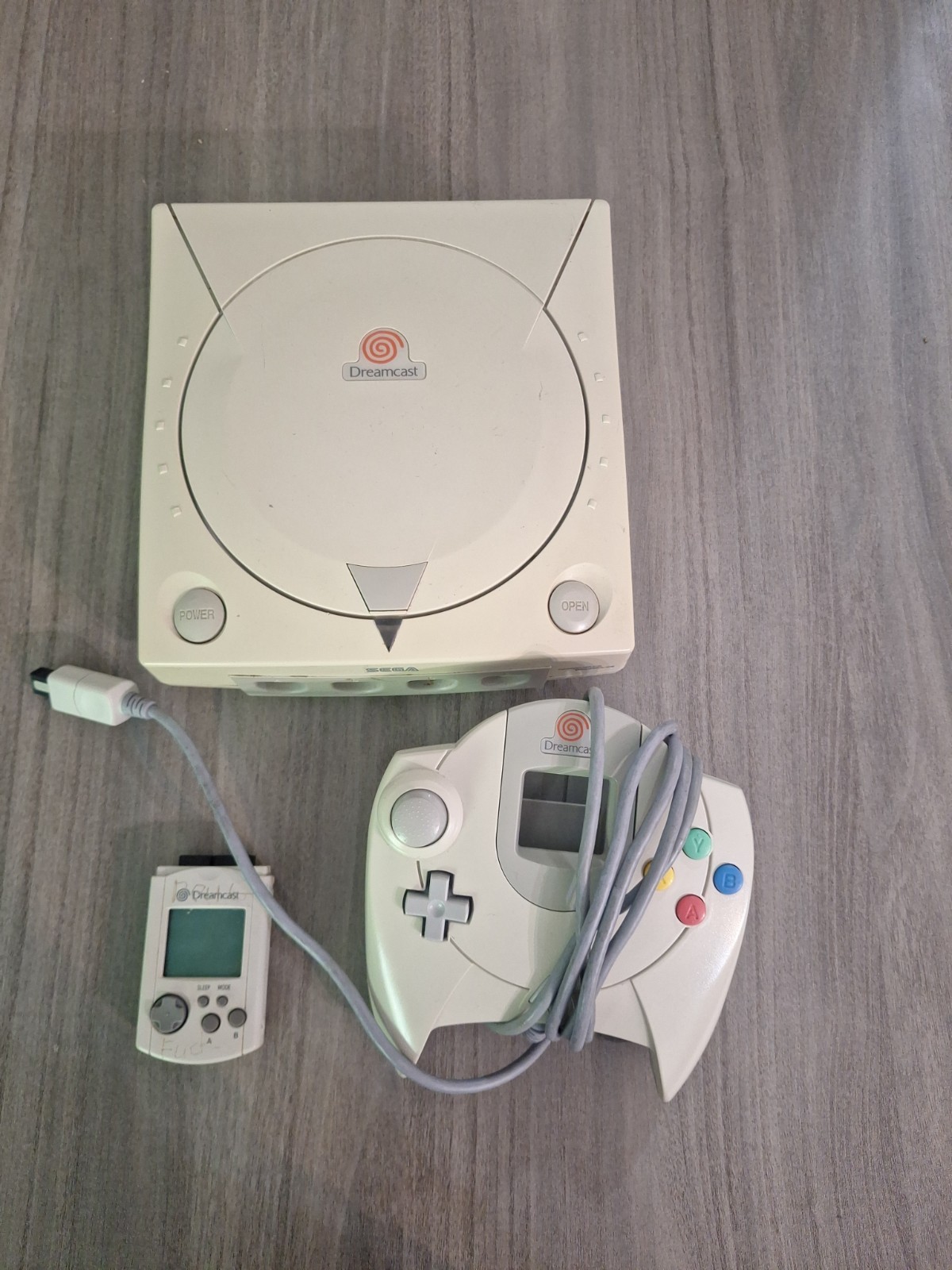 Sega Dreamcast White Console with Controller and Memory Card Tested Working