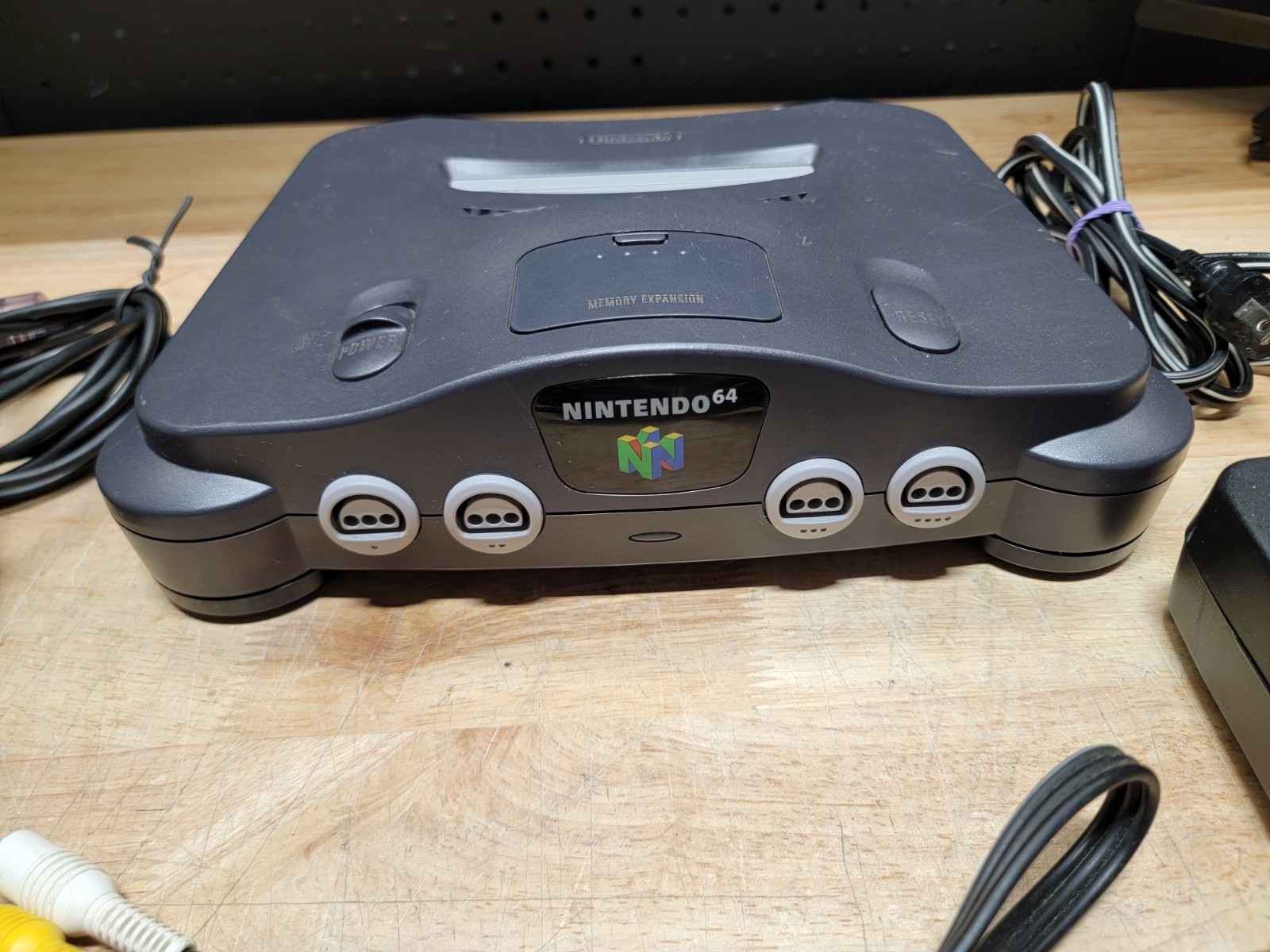 Nintendo 64, N64 System Console Bundle W/ Purple Controller ALL OEM PARTS *READ*