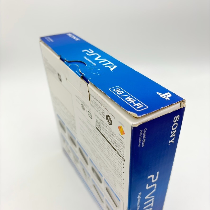 Sony PS Vita PCH-1100 Crystal Black 3G/Wi-Fi Model Console OLED Boxed From Japan
