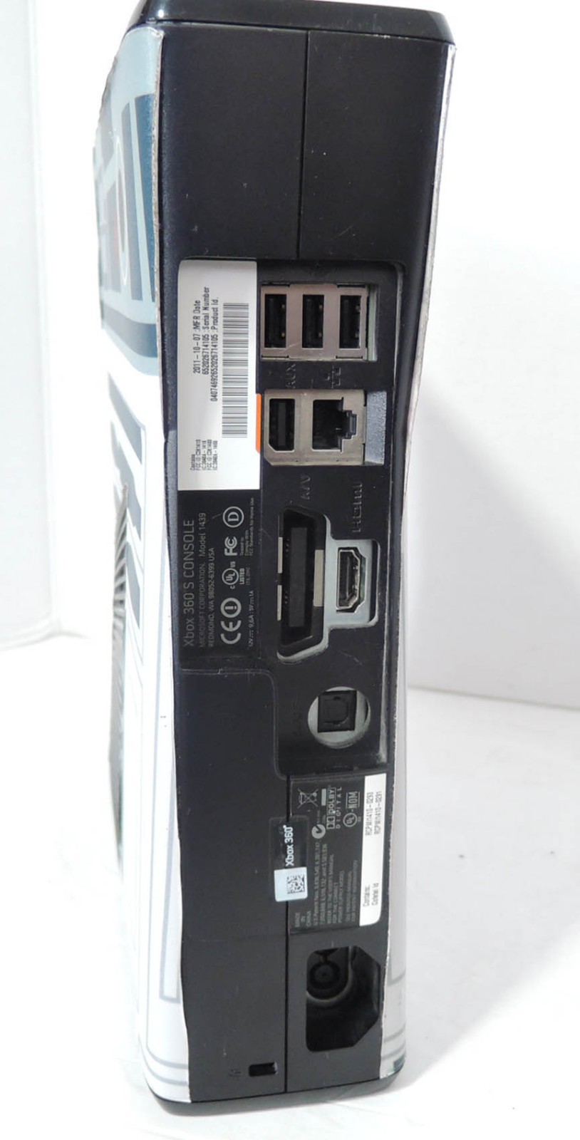 WORKING MICROSOFT XBOX 360 STAR WARS AFTERMARKET SKIN R2D2 EDITION 250GB