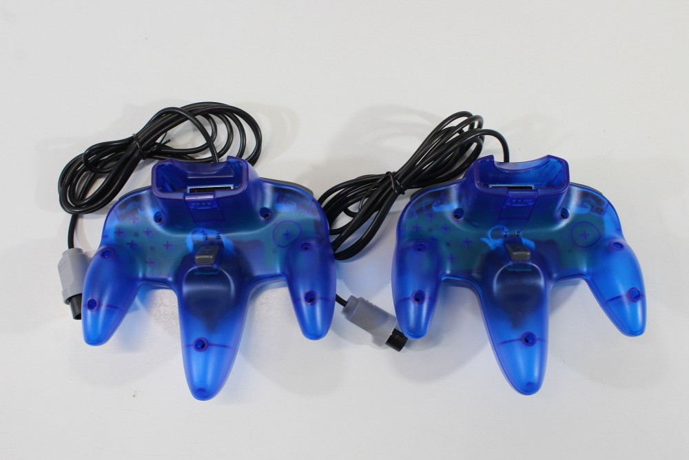 Nintendo 64 Clear Smoke Grey Console New Shell N64 Controller x2 AC AV Bundle