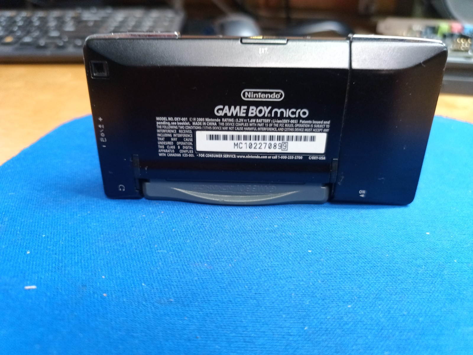 Nintendo Game Boy Micro Black/Silver Handheld Console Tested Working
