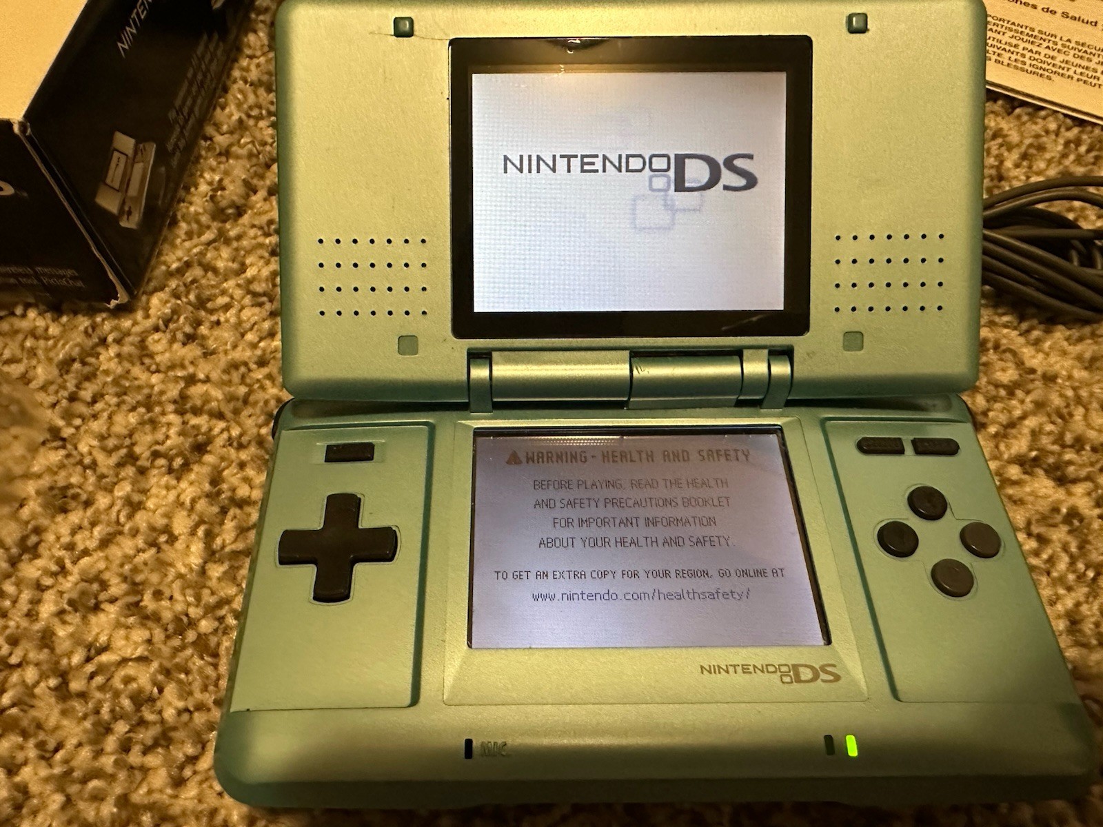 Nintendo DS Original Turquoise Blue CIB