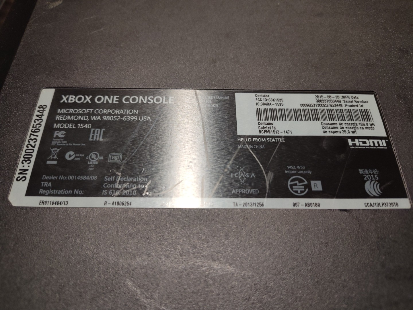 Microsoft Xbox One Day One Edition 500GB Black Console