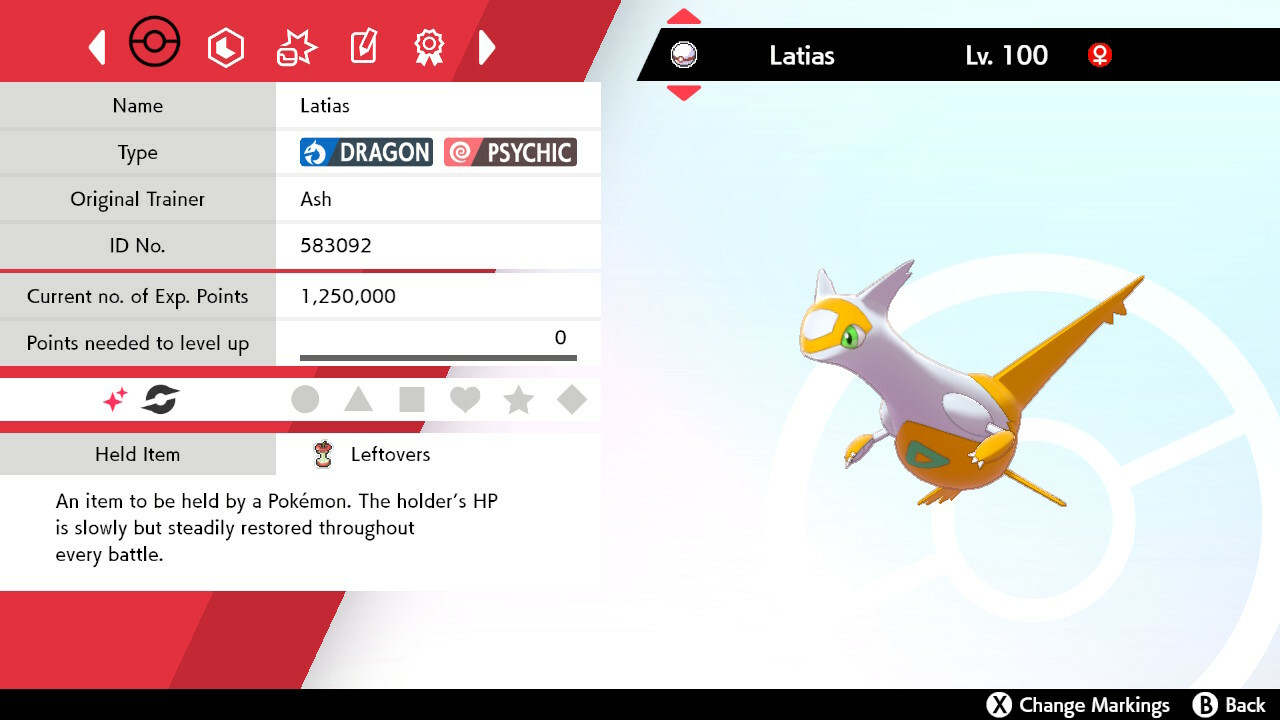 🌟Latias Shiny non shiny Best Stats Pokemon Sword and Shield Home🌟
