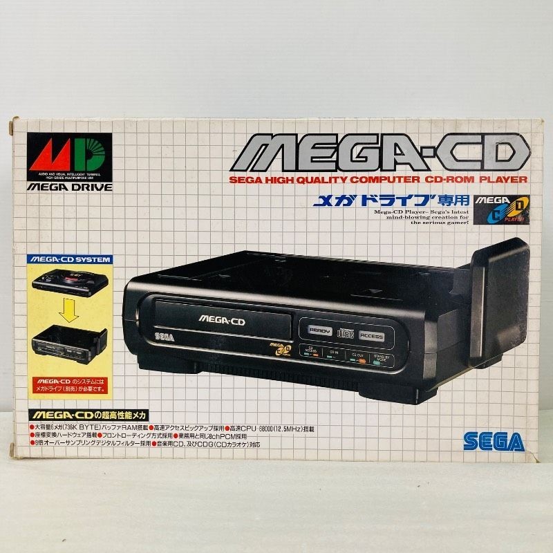 Sega Mega Drive Mega CD HAA-2910 Home Game Console Unconfirmed Near Mint