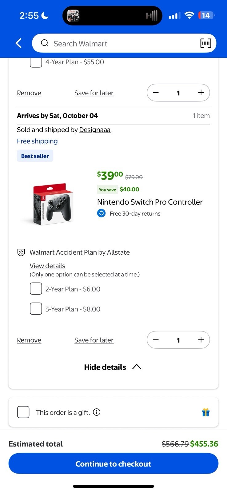 Nintendo Switch with Blue and Red Joy-Con Controllers and Mario Kart 8 – Black