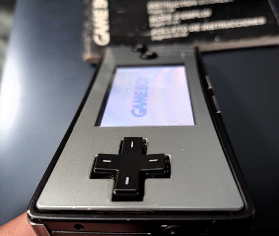 Nintendo Gameboy Micro Black Silver Handheld System Console OXY-001 Tested