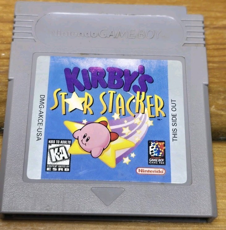Game Boy Color Atomic Purple Handheld System Bundle Kirby’s Star Stacker Tested