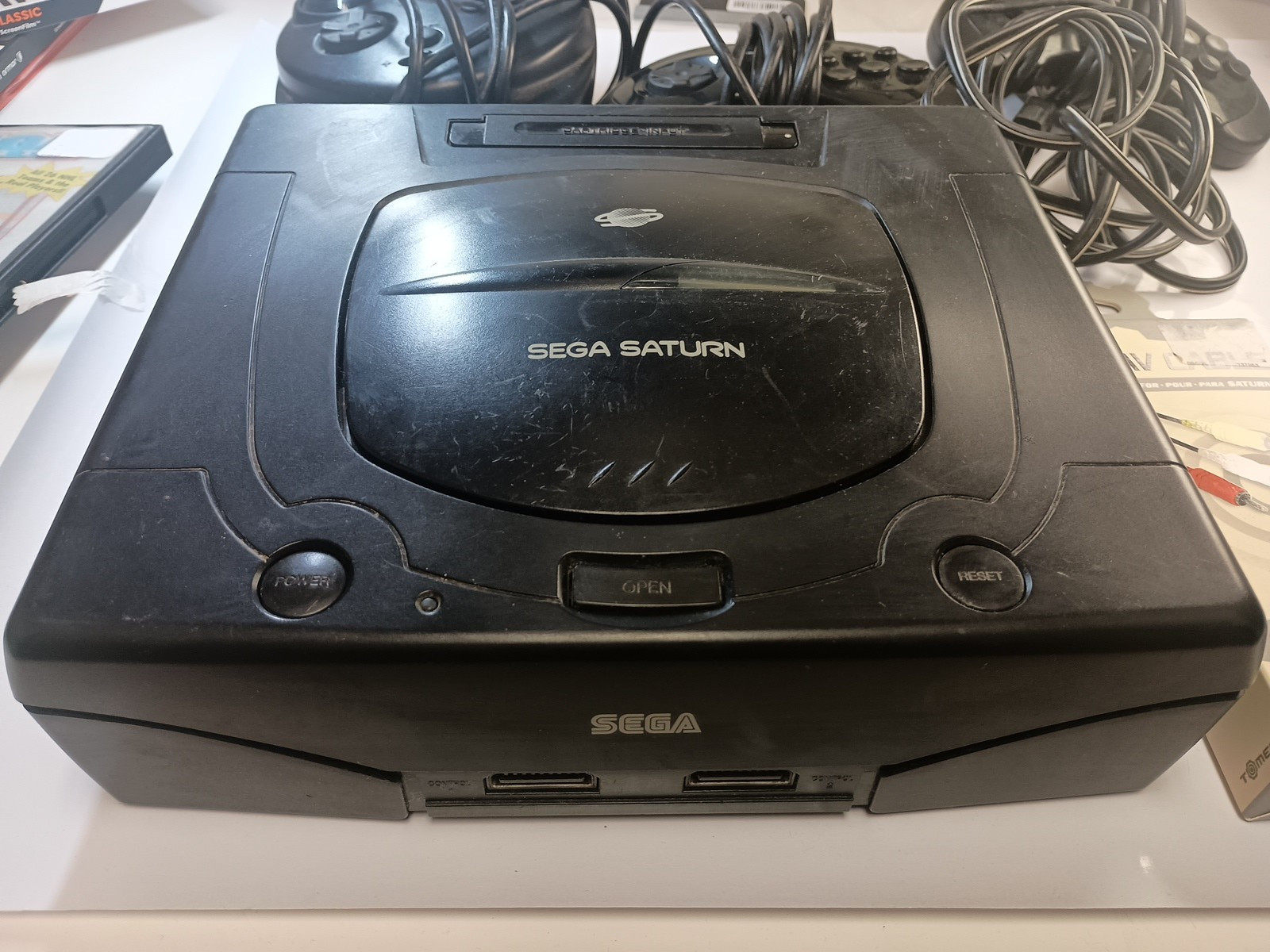 Tested Sega Saturn Console With Controllers, Cords, And NHL All Star Hockey