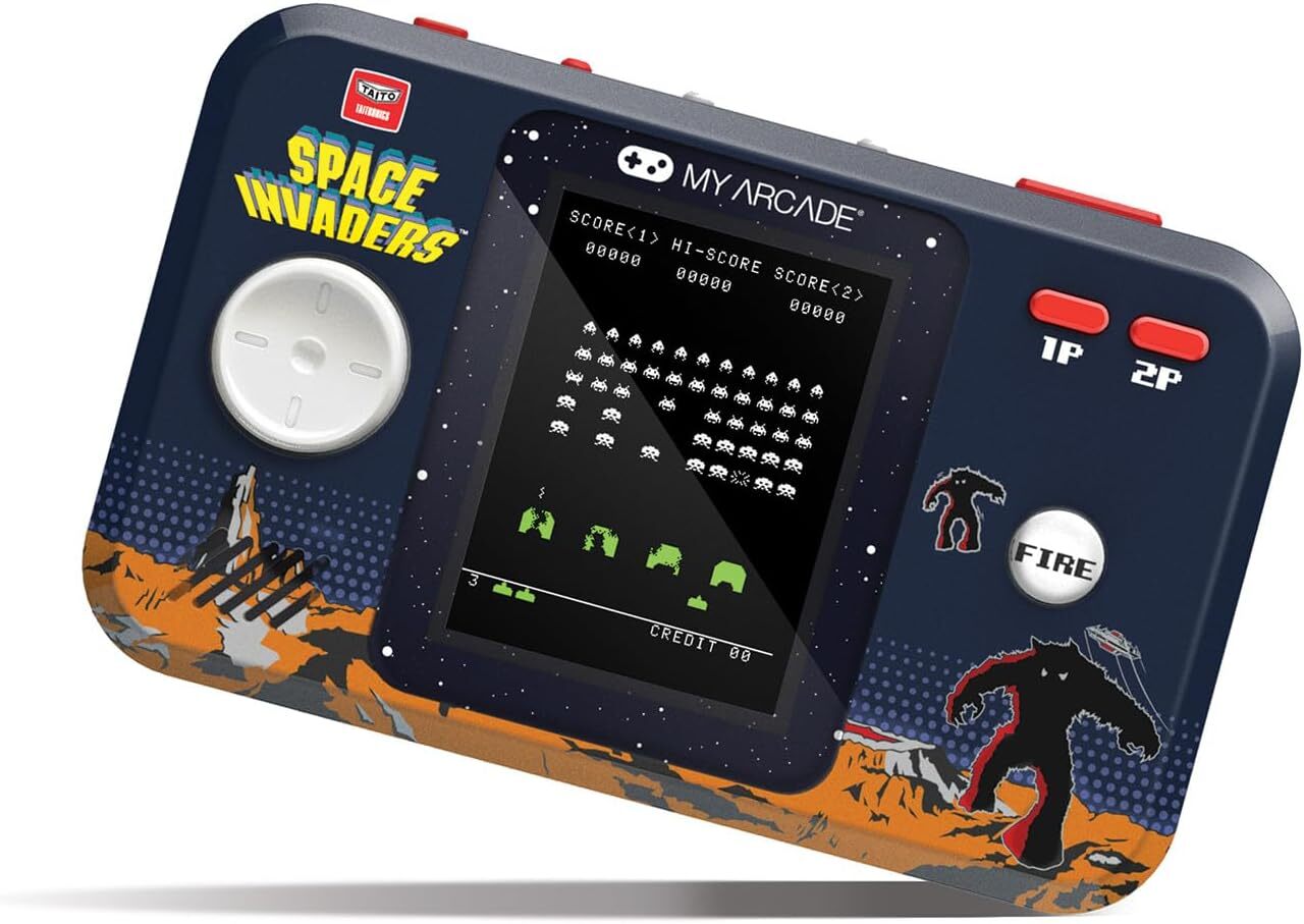 My Arcade Space Invaders Pocket Player Pro: Portable Video Game System, 2.75″