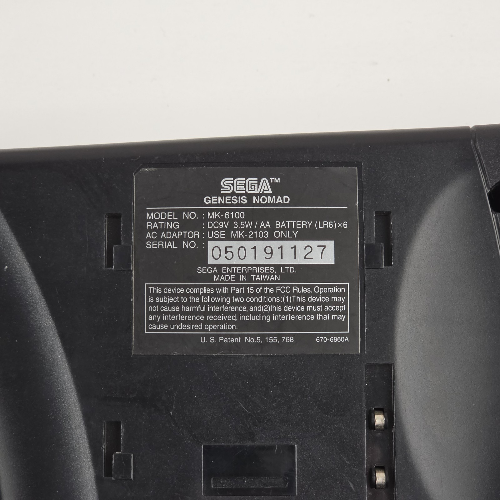 Sega Nomad Genesis Handheld Console MK-6100 W Power Adapter Tested & Working