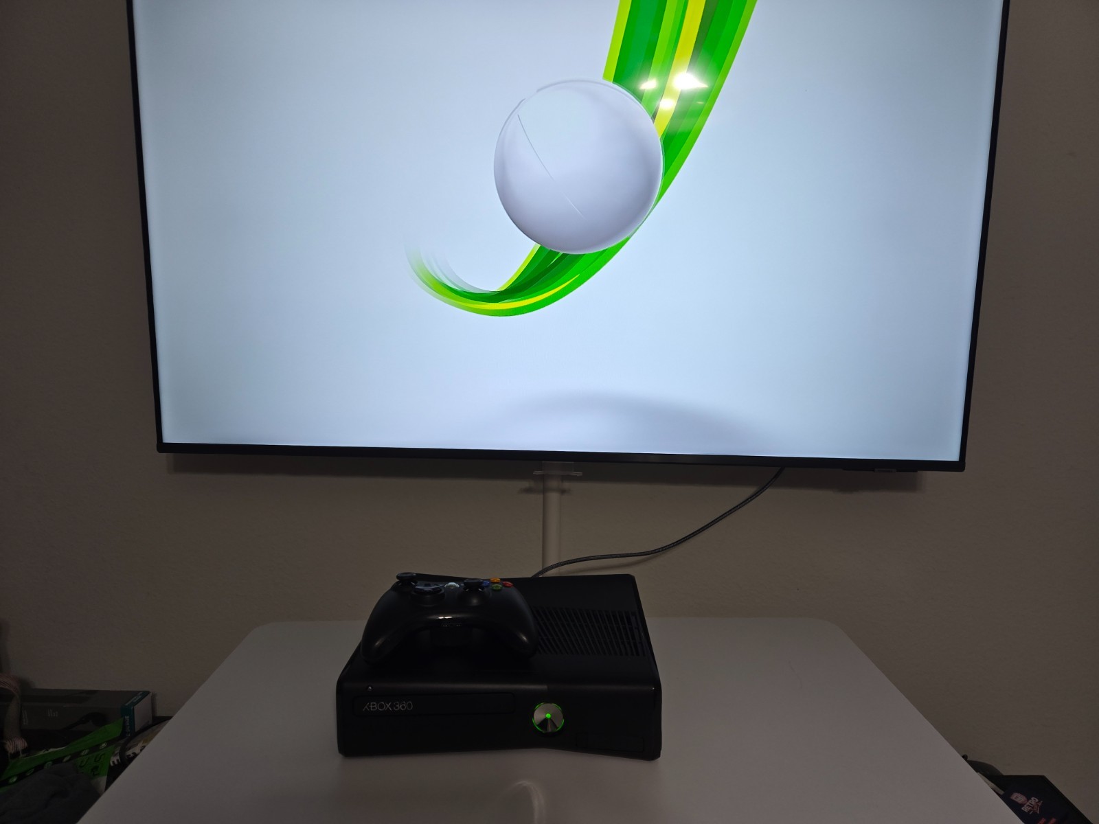 Xbox 360 S Slim Glossy Black Console 320GB HDD w/ Controller Renewed