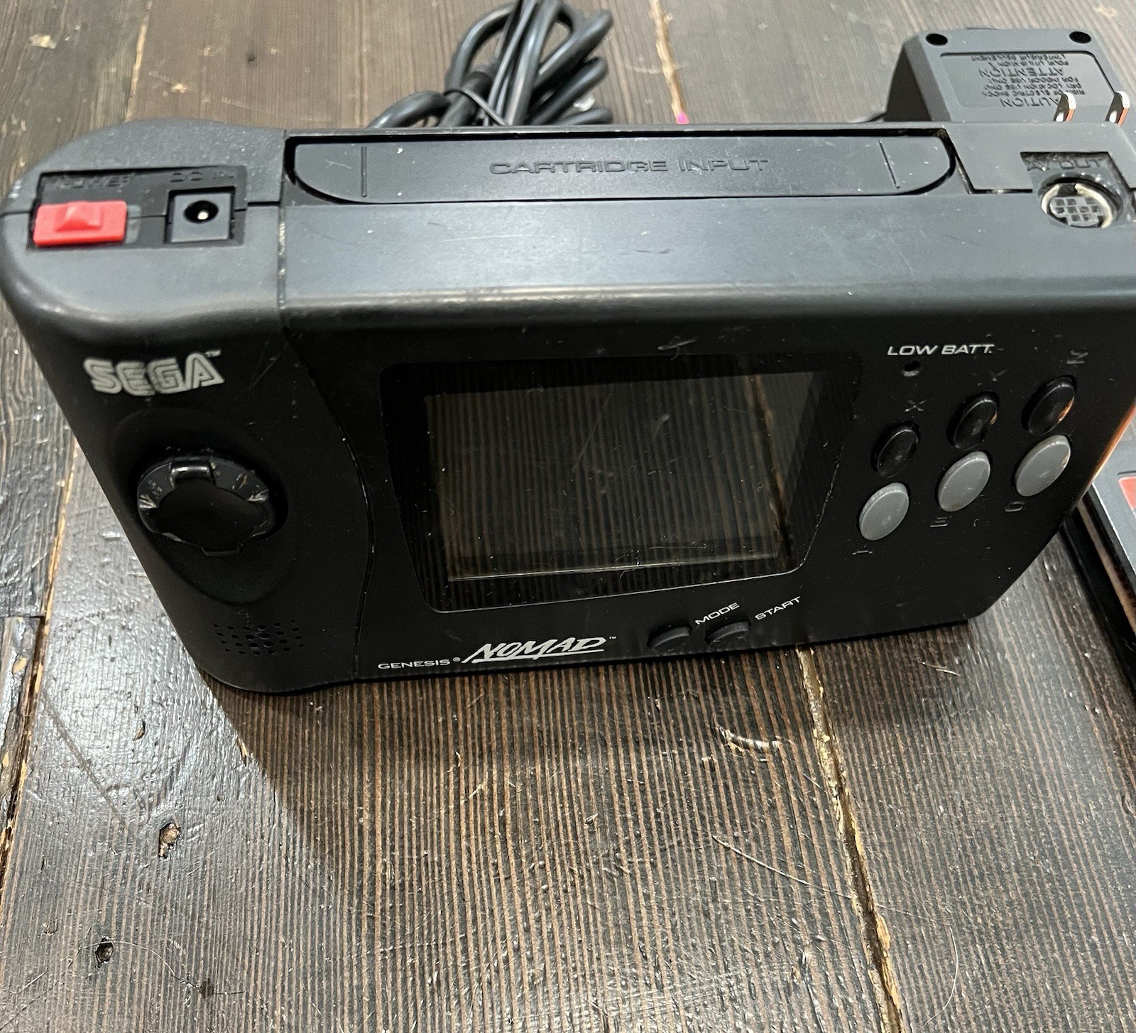 Sega Nomad Handheld Console MK-6100 With Game And Wires. Not Working