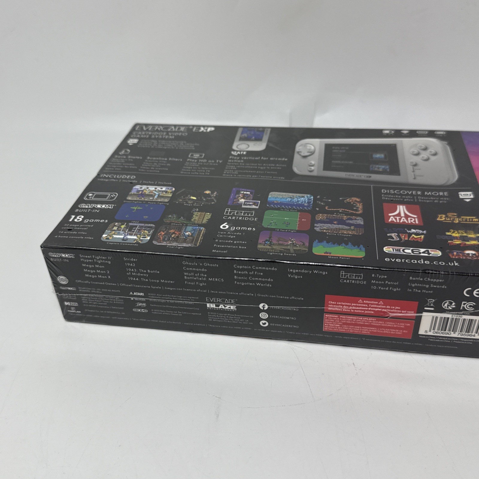 Blaze Evercade EXP Handheld Video Game System Console w/ Capcom Games New Sealed