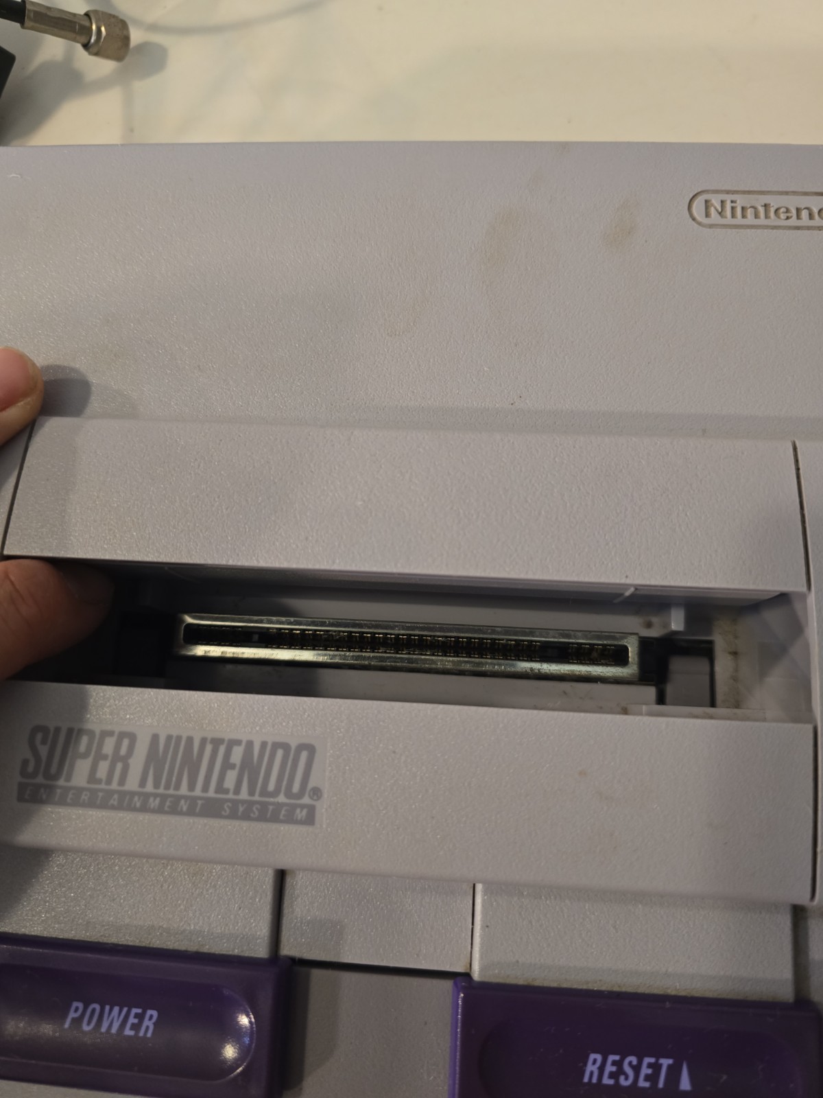 Nintendo Super Nintendo SNES SNS-001 Console Cords & 2 Controllers Untested VTG