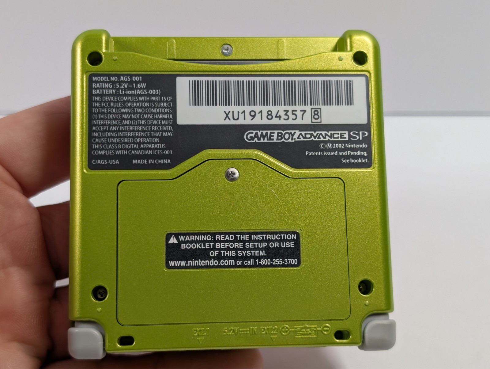 Nintendo Game Boy Advance SP GBA SP Lime Green & Orange Shrek Edition AGS-001