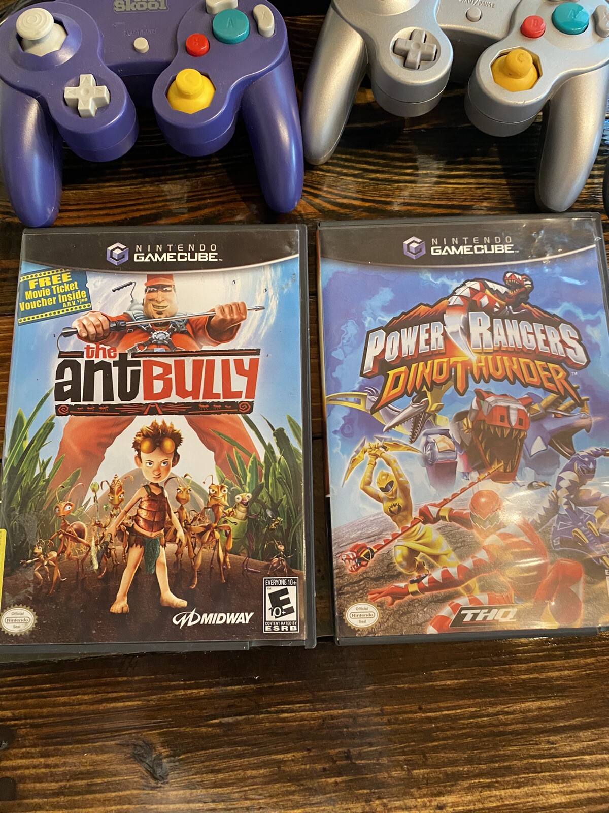Nintendo Gamecube Bundle, 3 Games +2Controllers + 16mb Card , NO CORDs Works!!