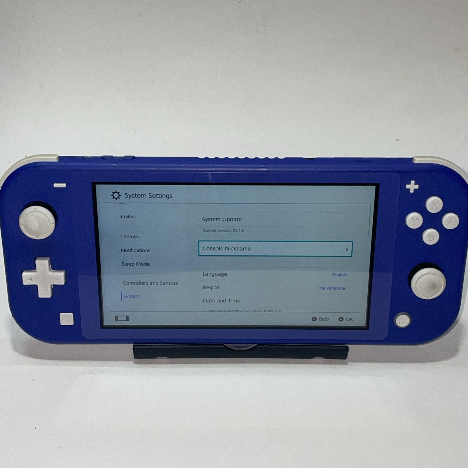 Nintendo Switch Lite HDH-001 Handheld Console 32GB Blue DAMAGED CHARGING PORT