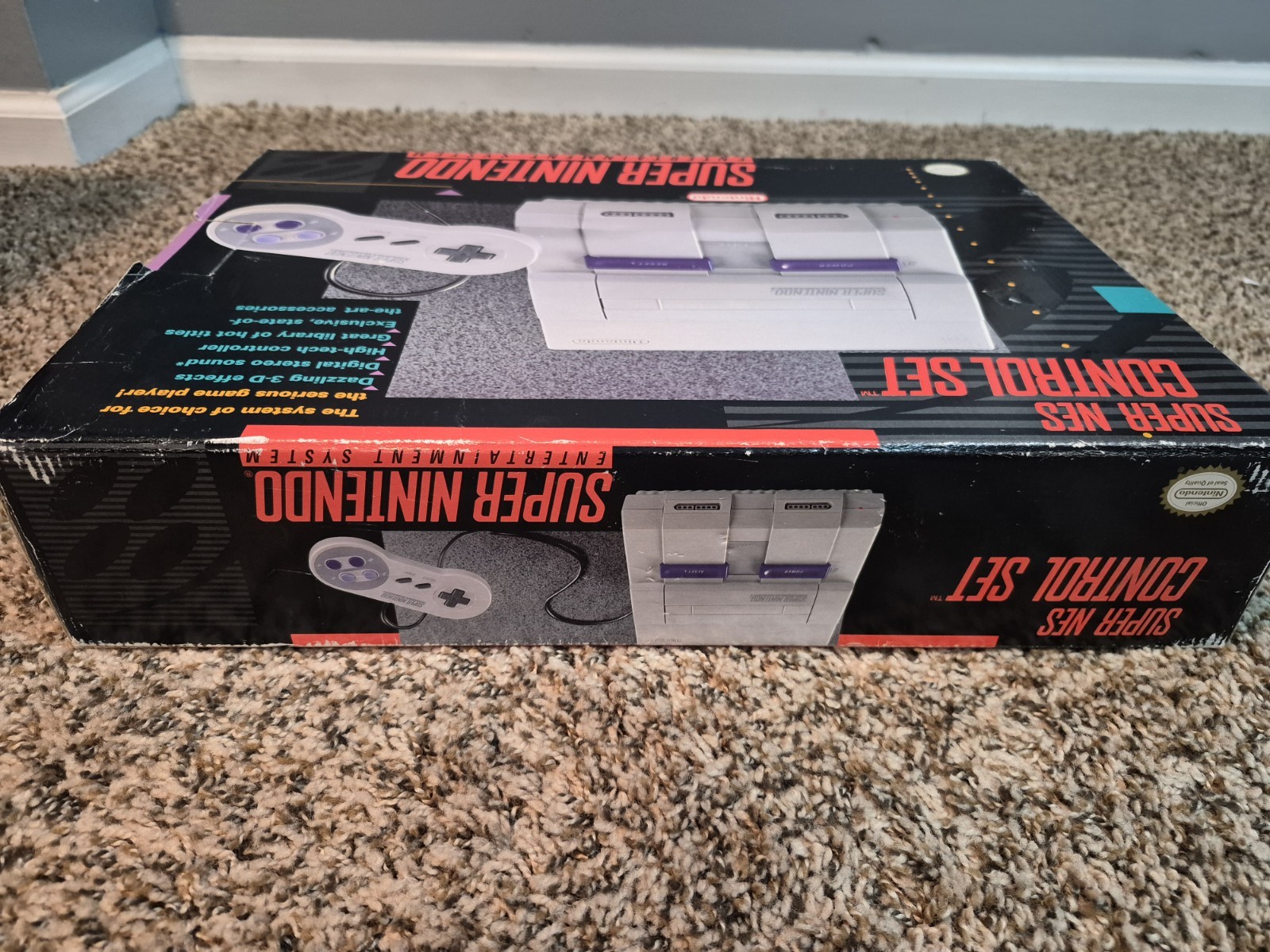 Super Nintendo SNES Console CONTROL SET CIB Complete in Box BARELY USED!