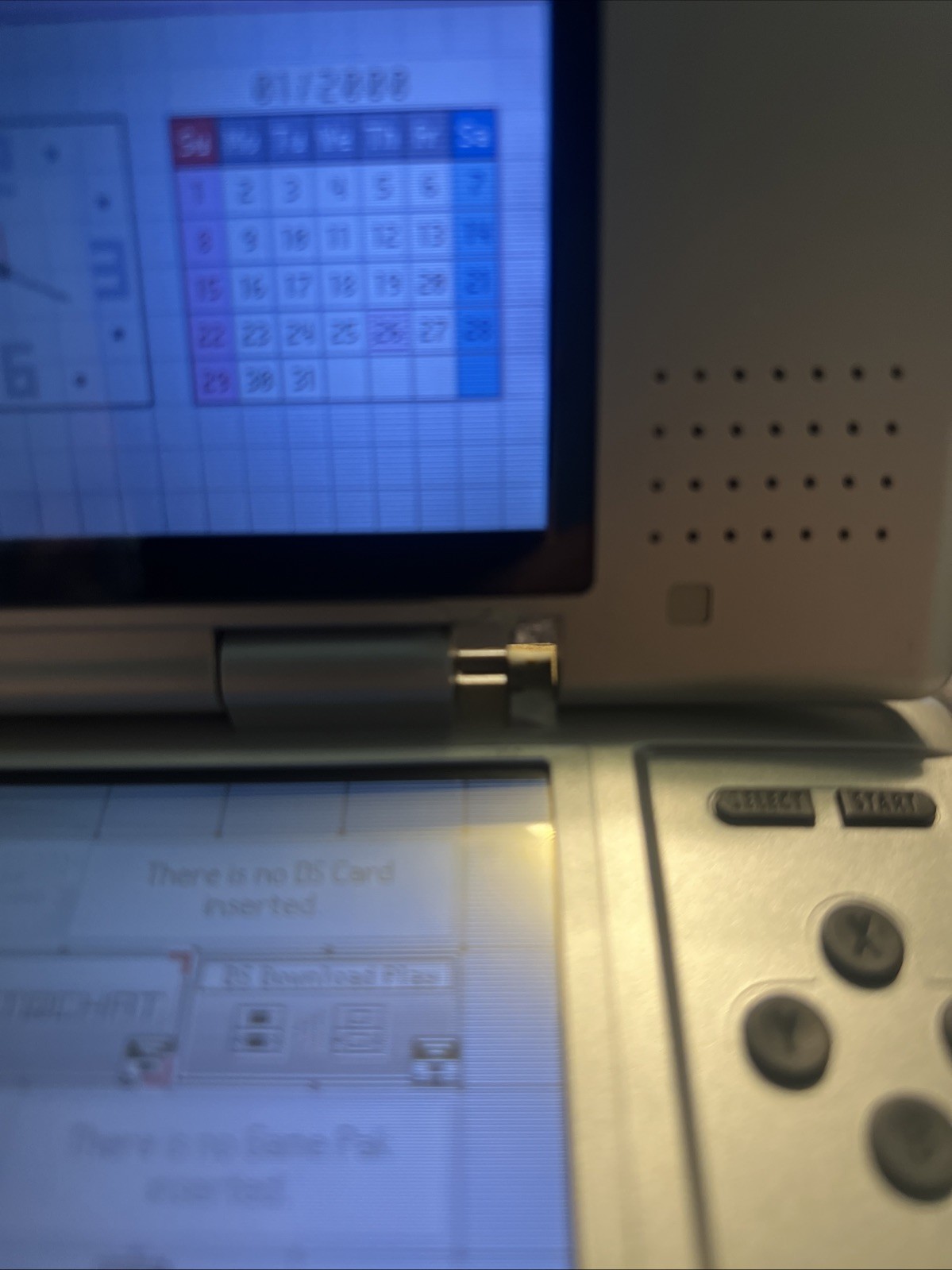 Nintendo DS Original Titanium Silver Handheld System CIB Cracked Hinge READ
