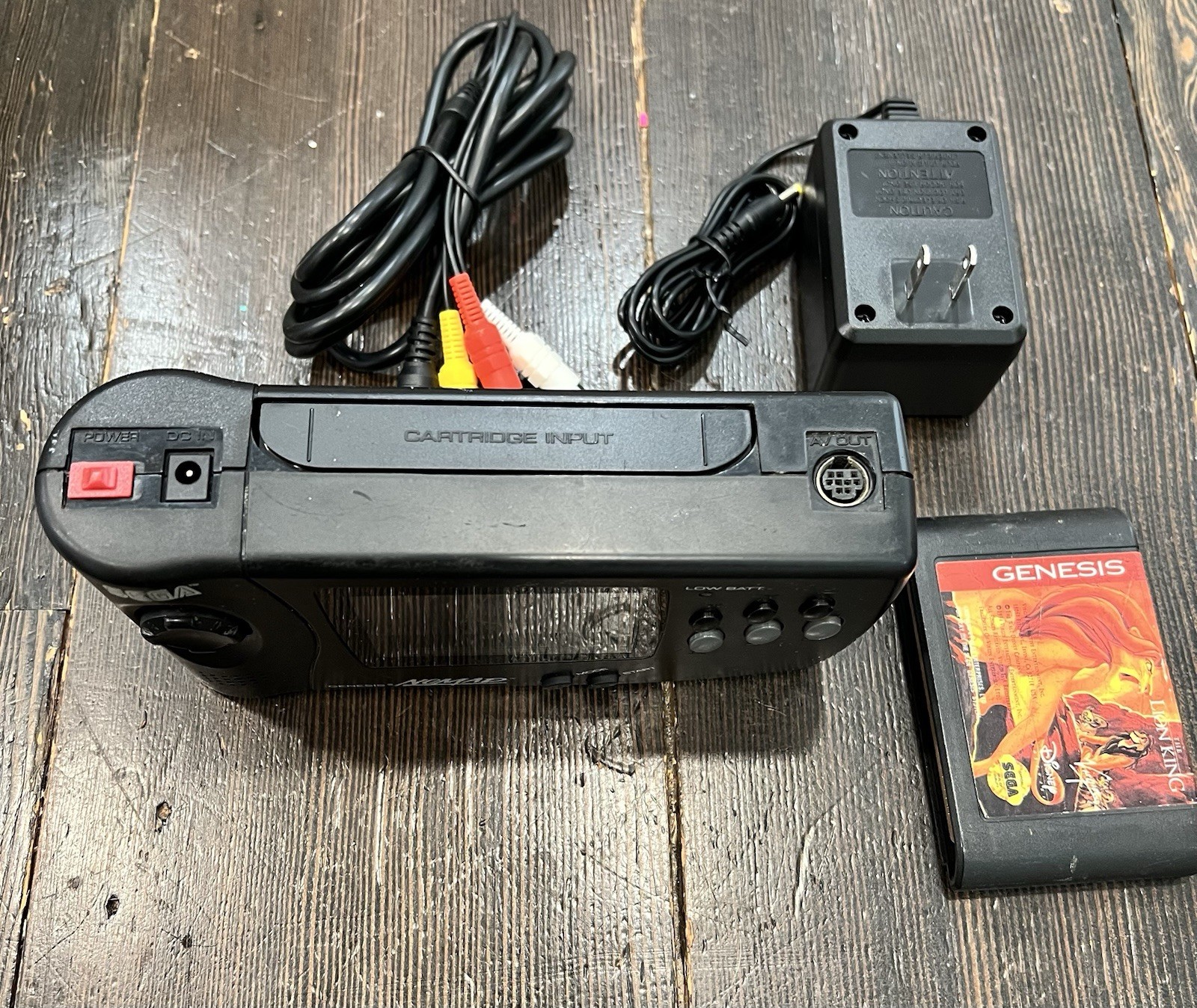 Sega Nomad Handheld Console MK-6100 With Game And Wires. Not Working