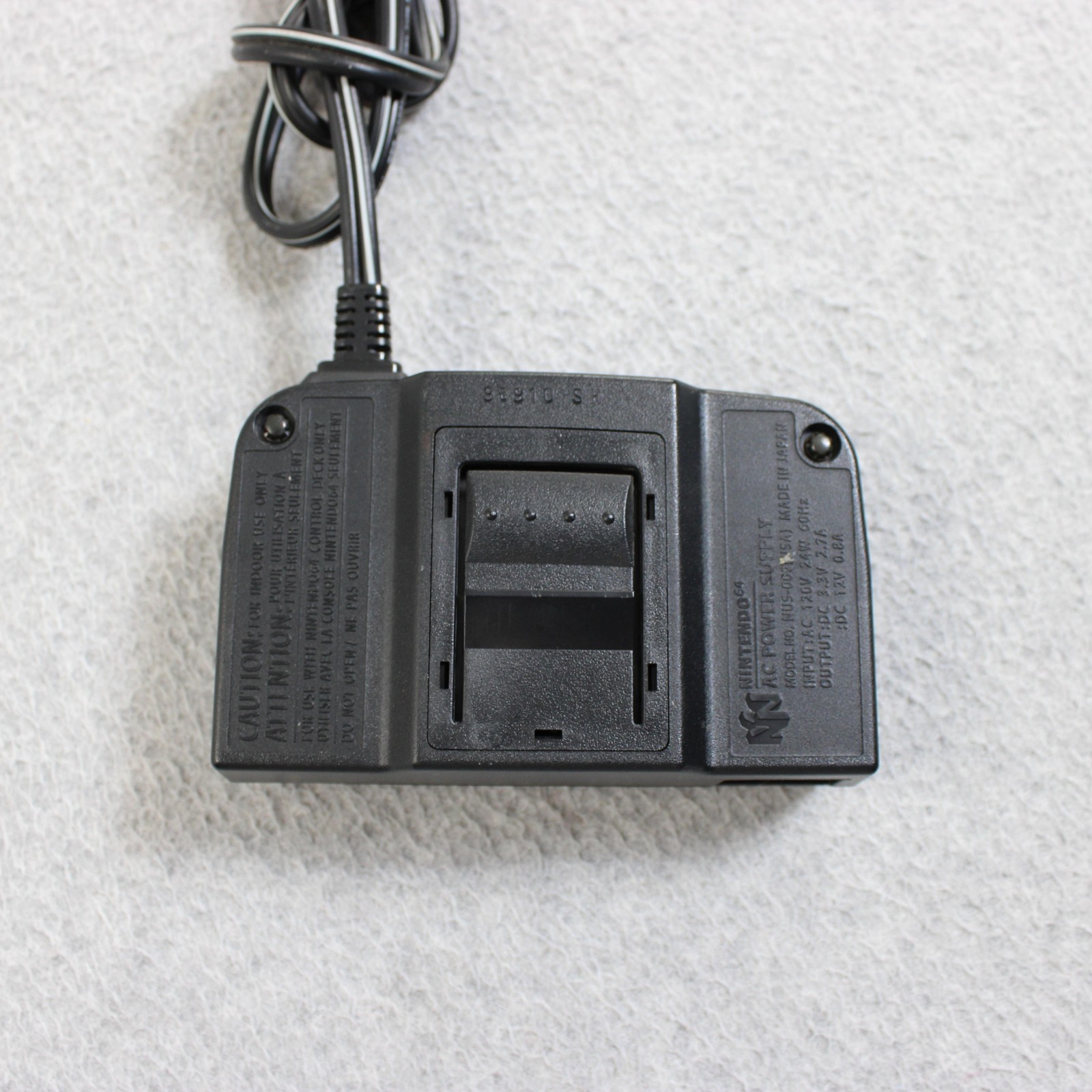 Nintendo 64 Gray Console System NUS-001 USA NTSC Jumper Pak AC Adapter UNTESTED