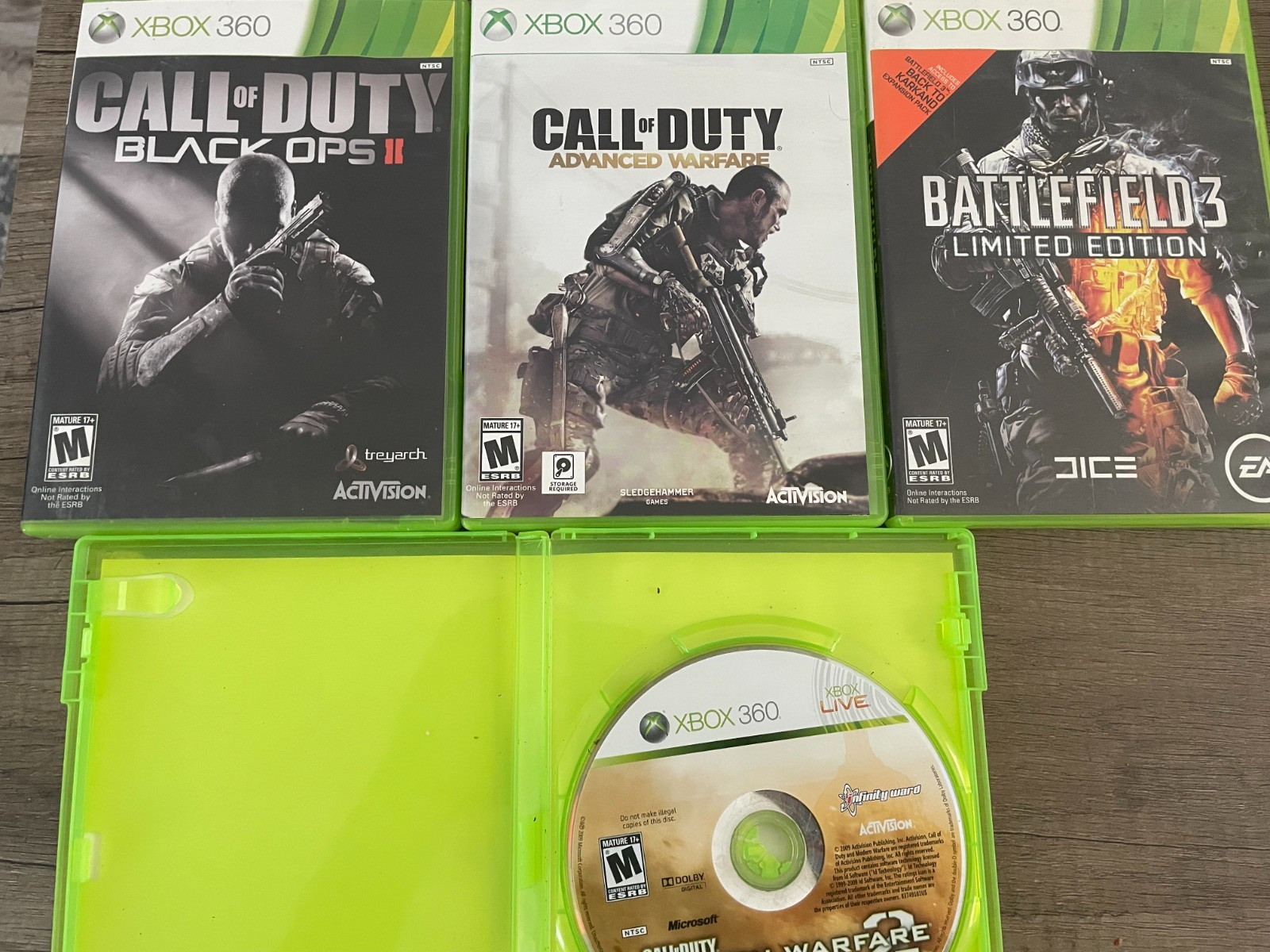 Microsoft XBox 360 120GB Black Video Game Console System with many games